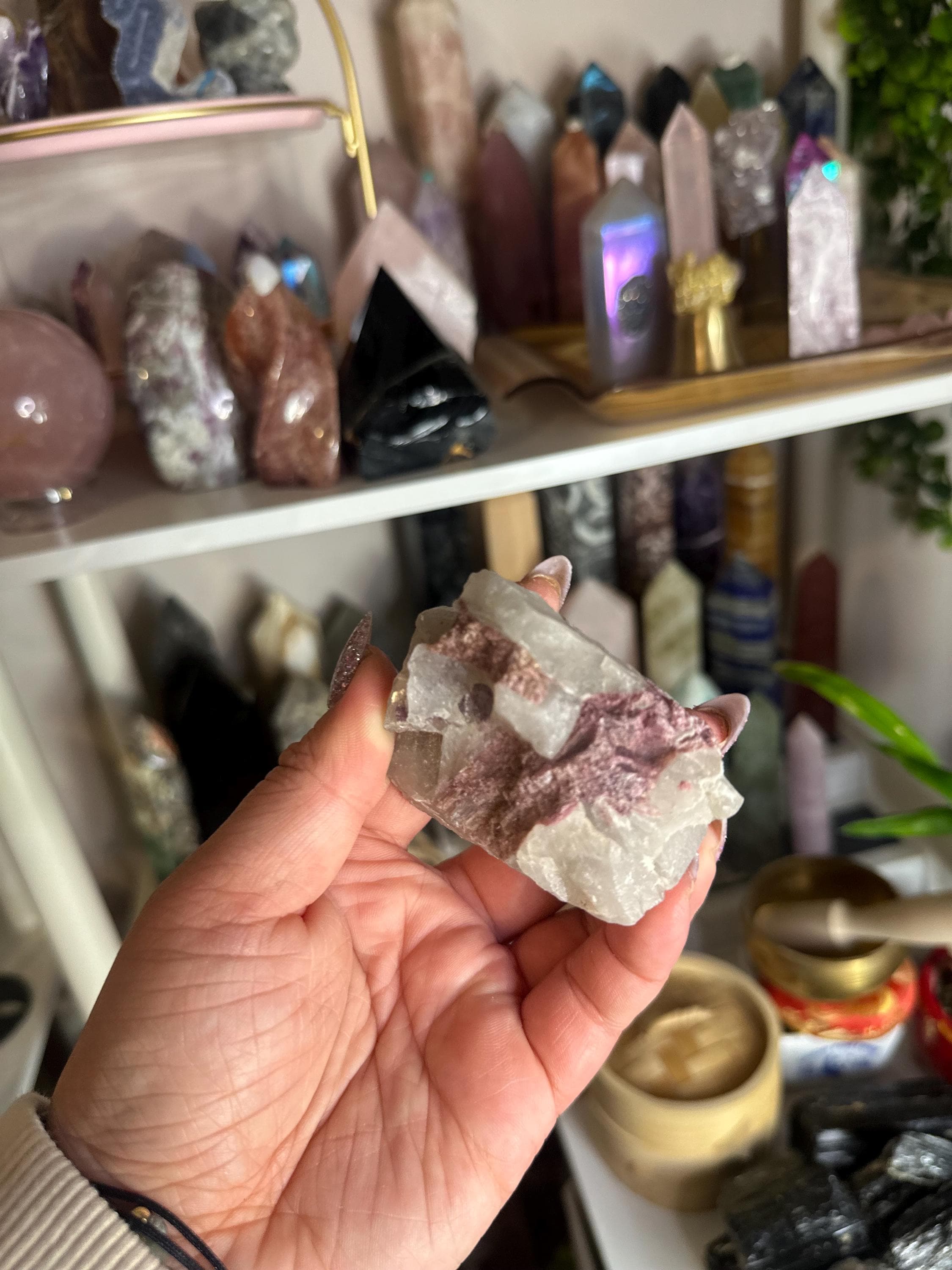 Crystal + Rocks | Raw | Pink Tourmaline on Quartz | 2.5inch