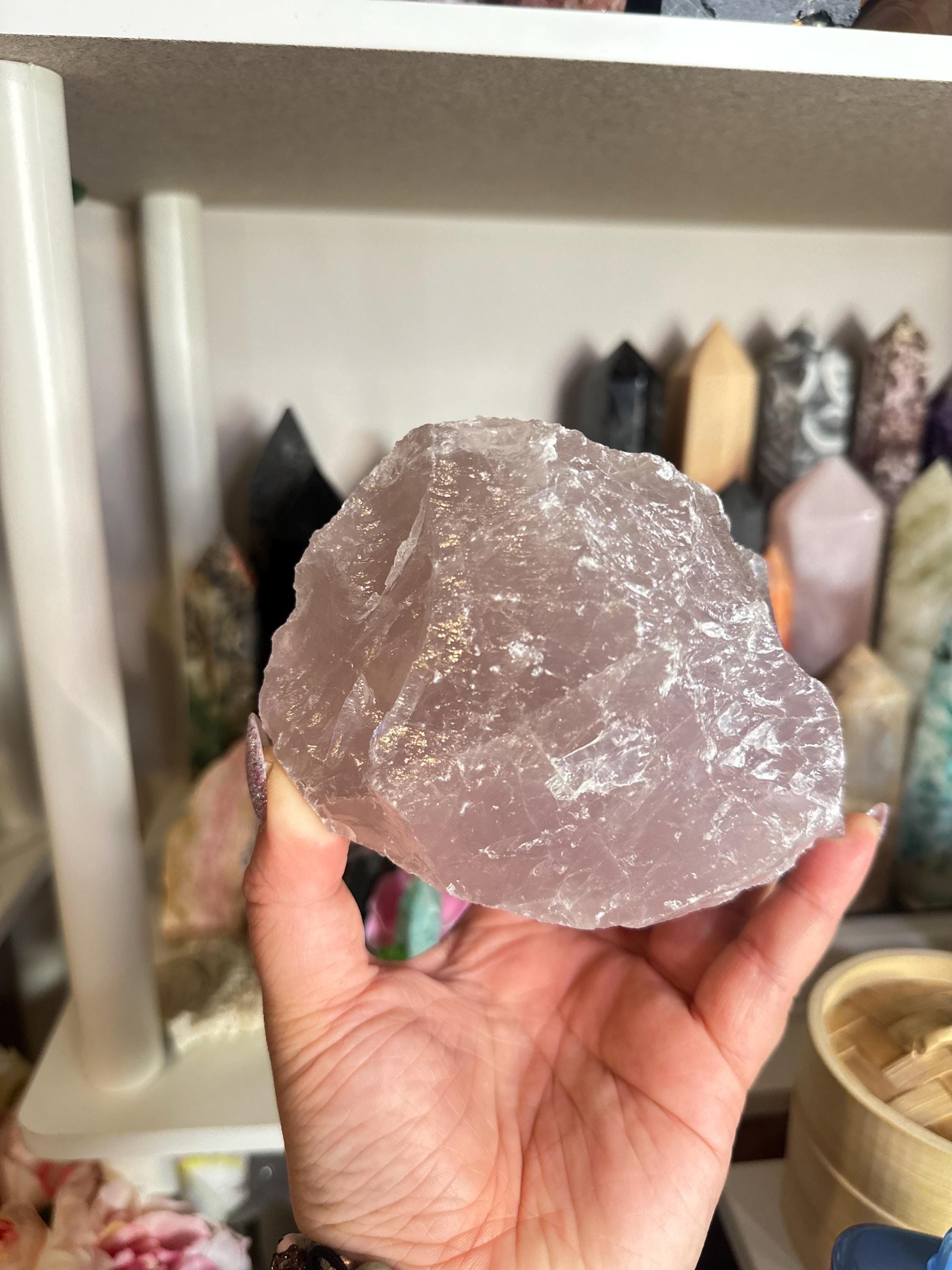 Crystal + Rocks | XL Raw | Blue Dark Rose Quartz Chunk | 2lbs