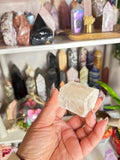 Crystal + Rocks | Rare | Pink Peach Optical Calcite Large Cubes | 2in