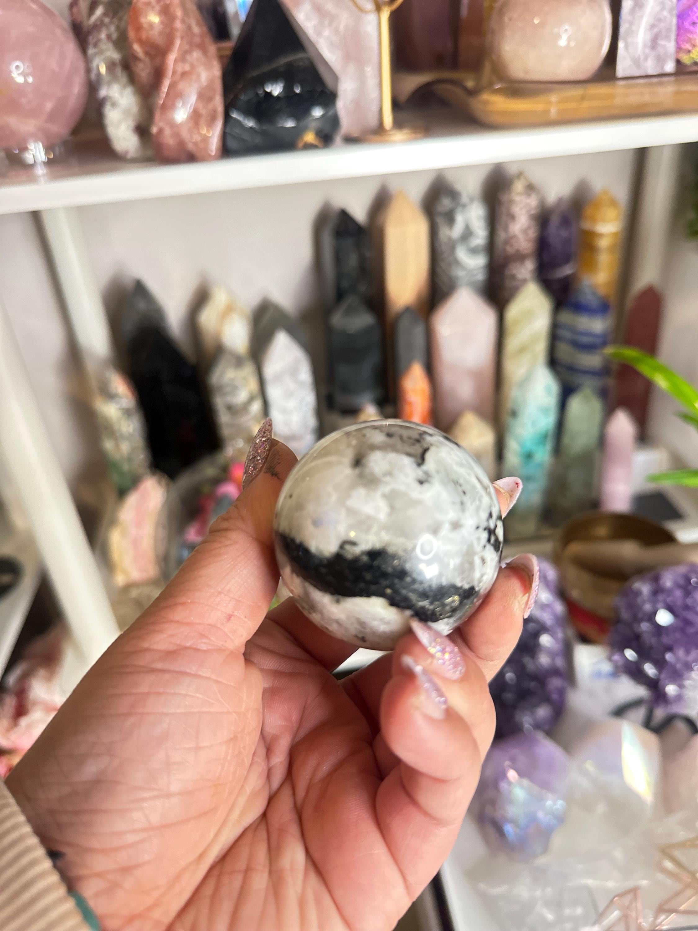 Crystal + Rocks | Polished | Moonstone Sphere | 2in