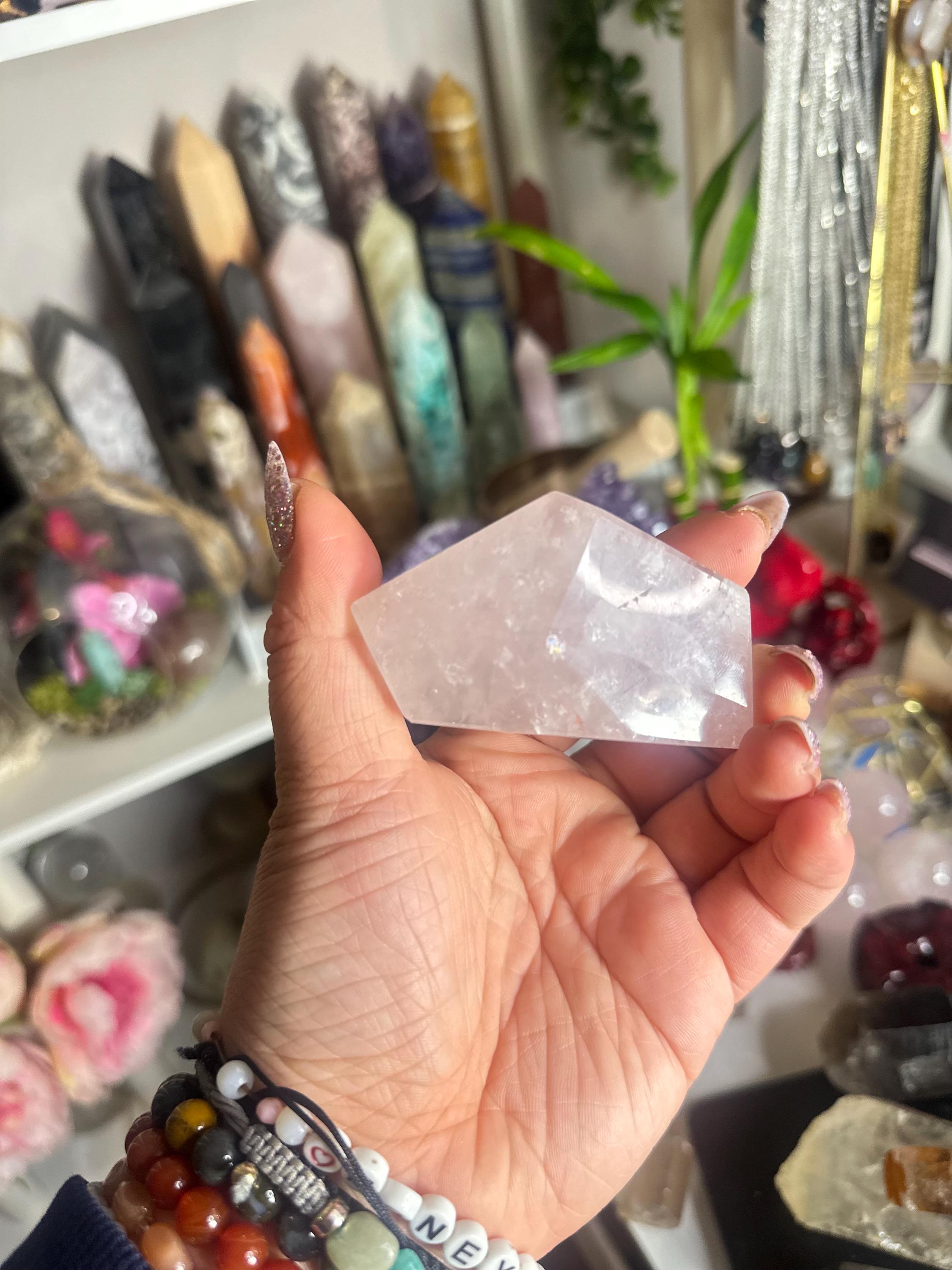 Crystal + Rocks | High Quality Gemmy | Rose Quartz Geometric Freeform | 3inch