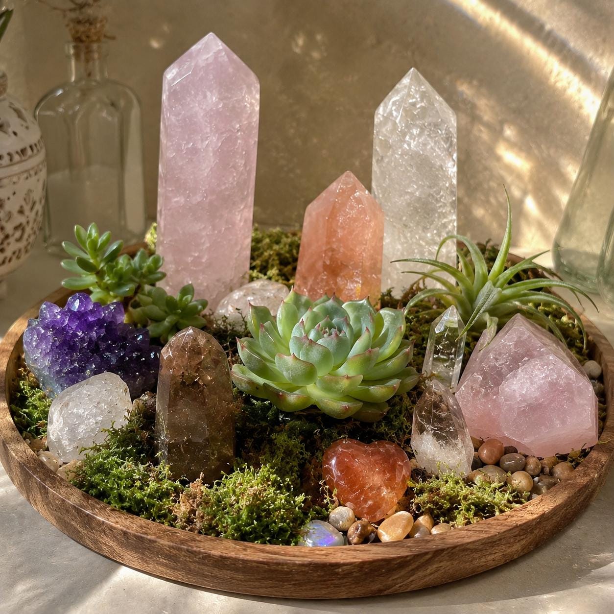 Crystals + Decor | Custom | Extra Large Deluxe Scenic Crystal Garden | 10 Premium Crystals
