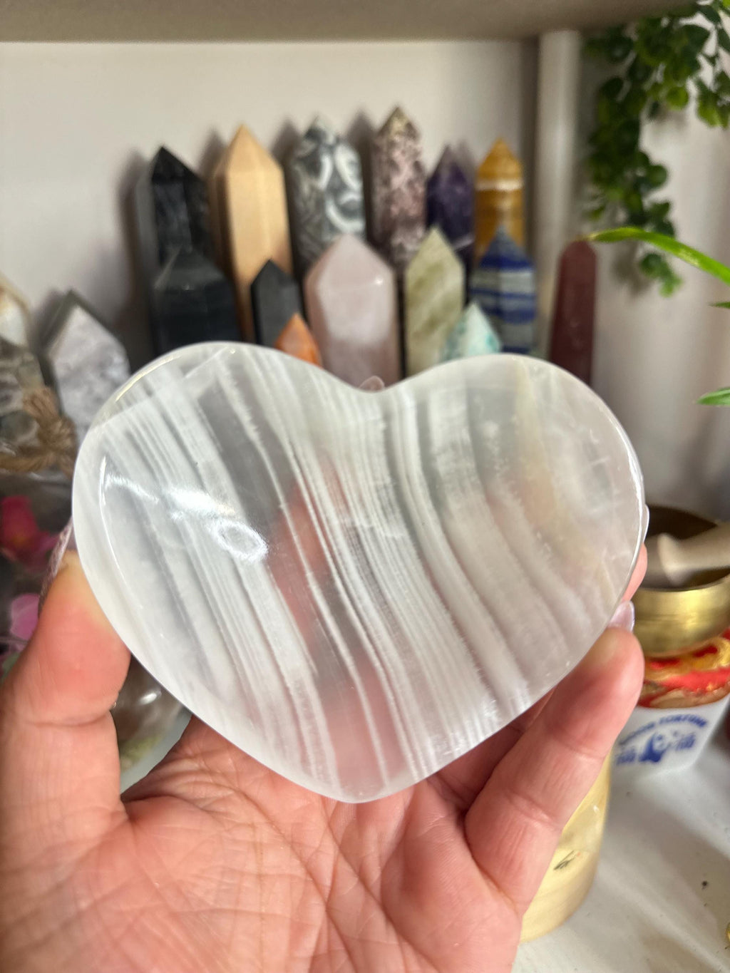 Crystal + Rocks | Gorgeous | White Onyx Heart Bowl | 3in