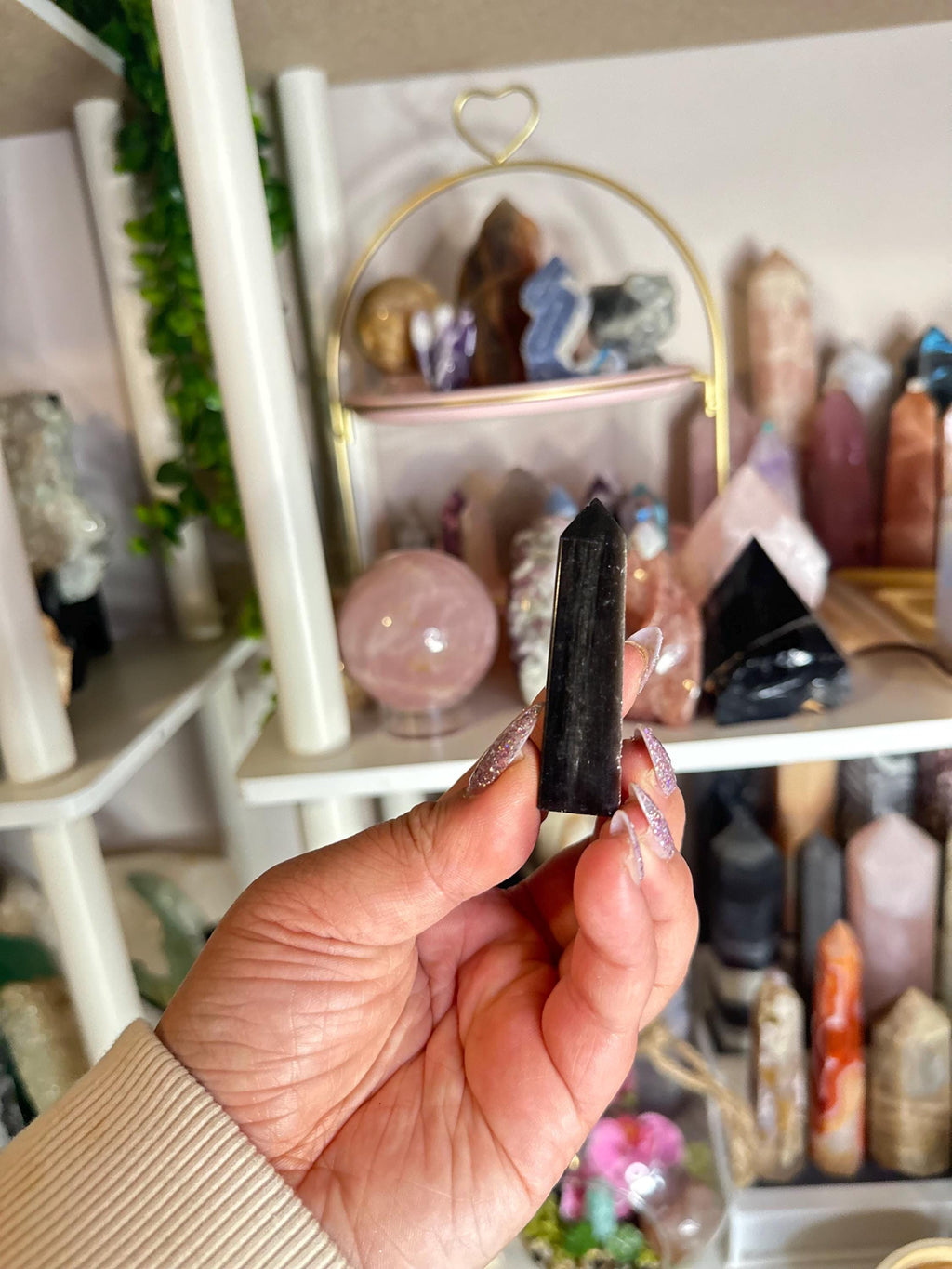 Crystal + Rocks | Mini | Gold Sheen Obsidian Tower| 3in