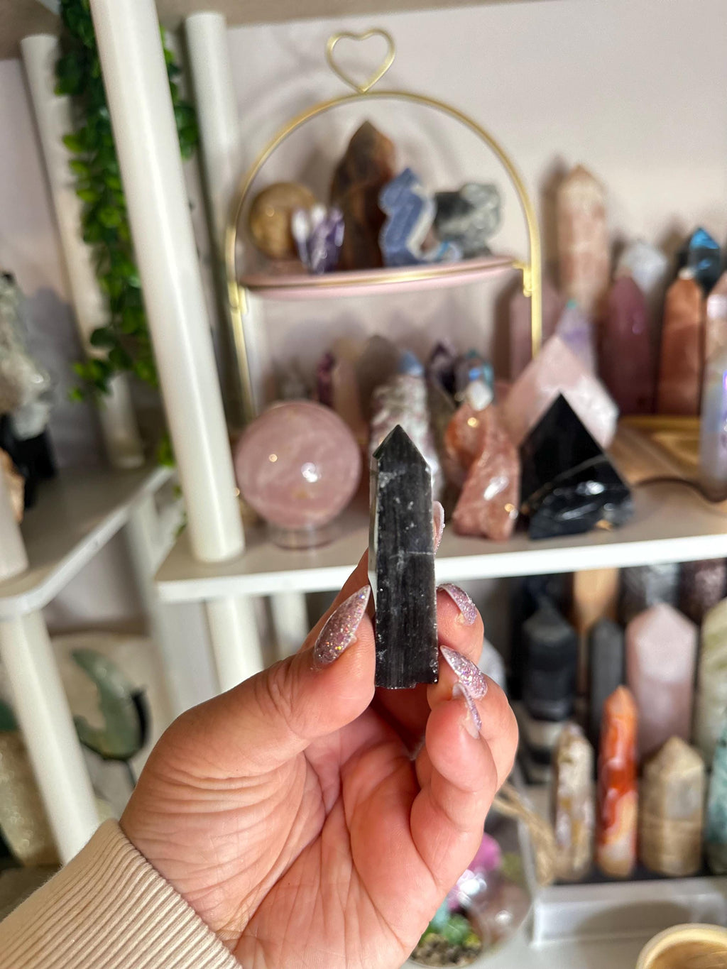 Crystal + Rocks | Mini | Gold Sheen Obsidian Tower| 3in