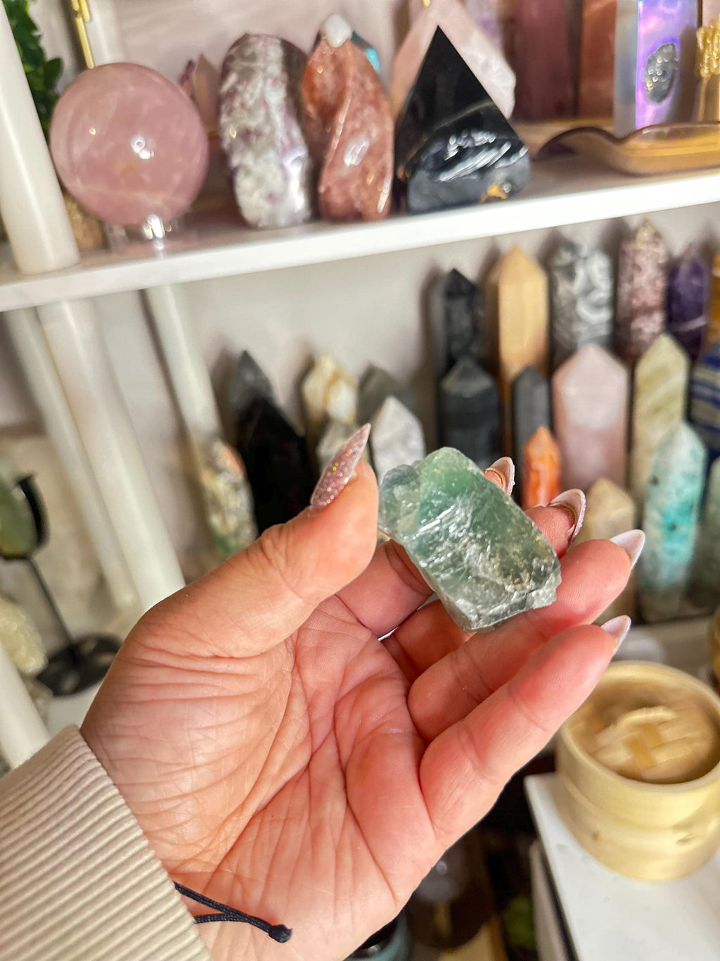 Crystal + Rocks| Raw Mineral | Green Fluorite Chunk | 1inch