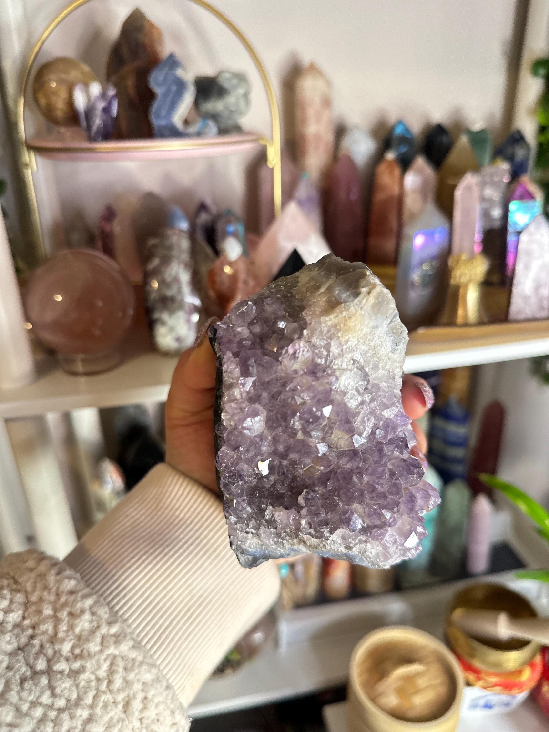 Crystal + Rocks| Large | Chunky Amethyst Raw Mountain Shaped Cutbase | 5in