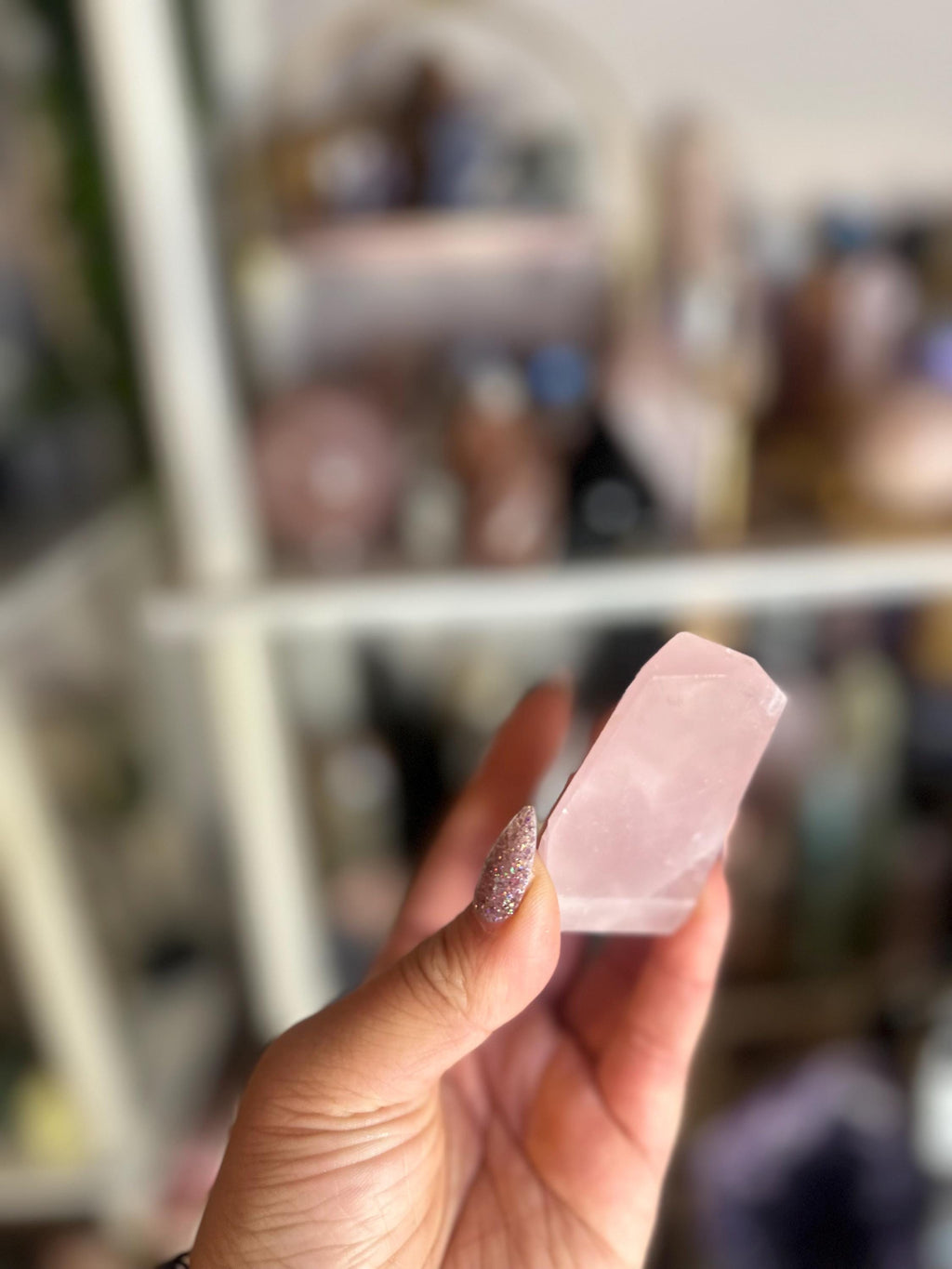 Crystal + Rocks| High Quality Gemmy | Multi-Faceted Rose Quartz Freeform | 4in