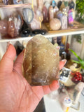 Crystal + Rocks | IMPERFECT CRYSTAL | Glued + Chipped Tip  Natural Smoky Citrine Chunky Standing Freeform | 5in