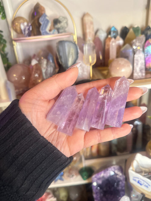 Crystal + Rocks | Intuitive Pick | Polished Phantom Amethyst Towers | 3in