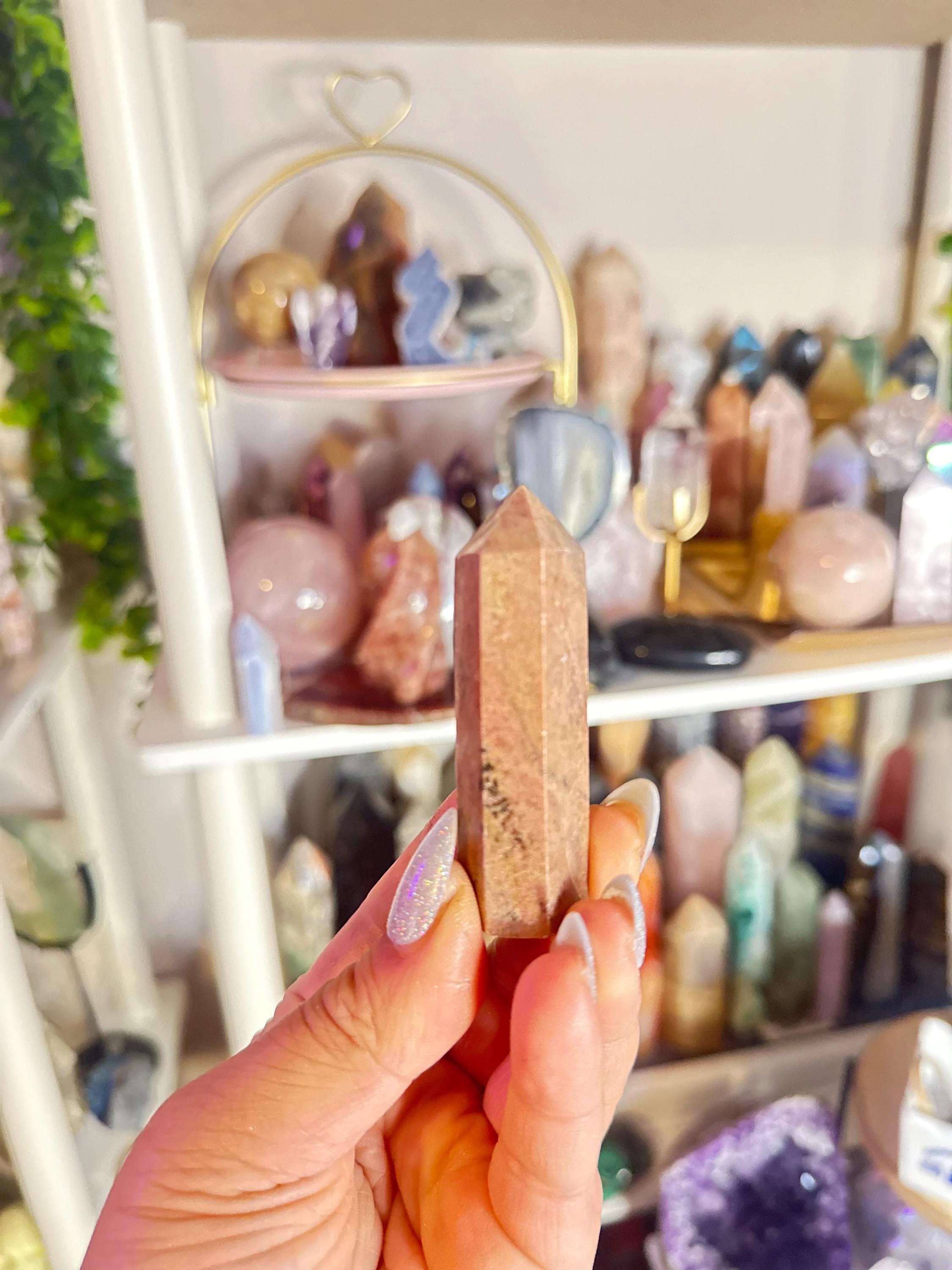 Crystal + Rocks | Choose Your Favorite | Rhodonite Tower | 3.5in