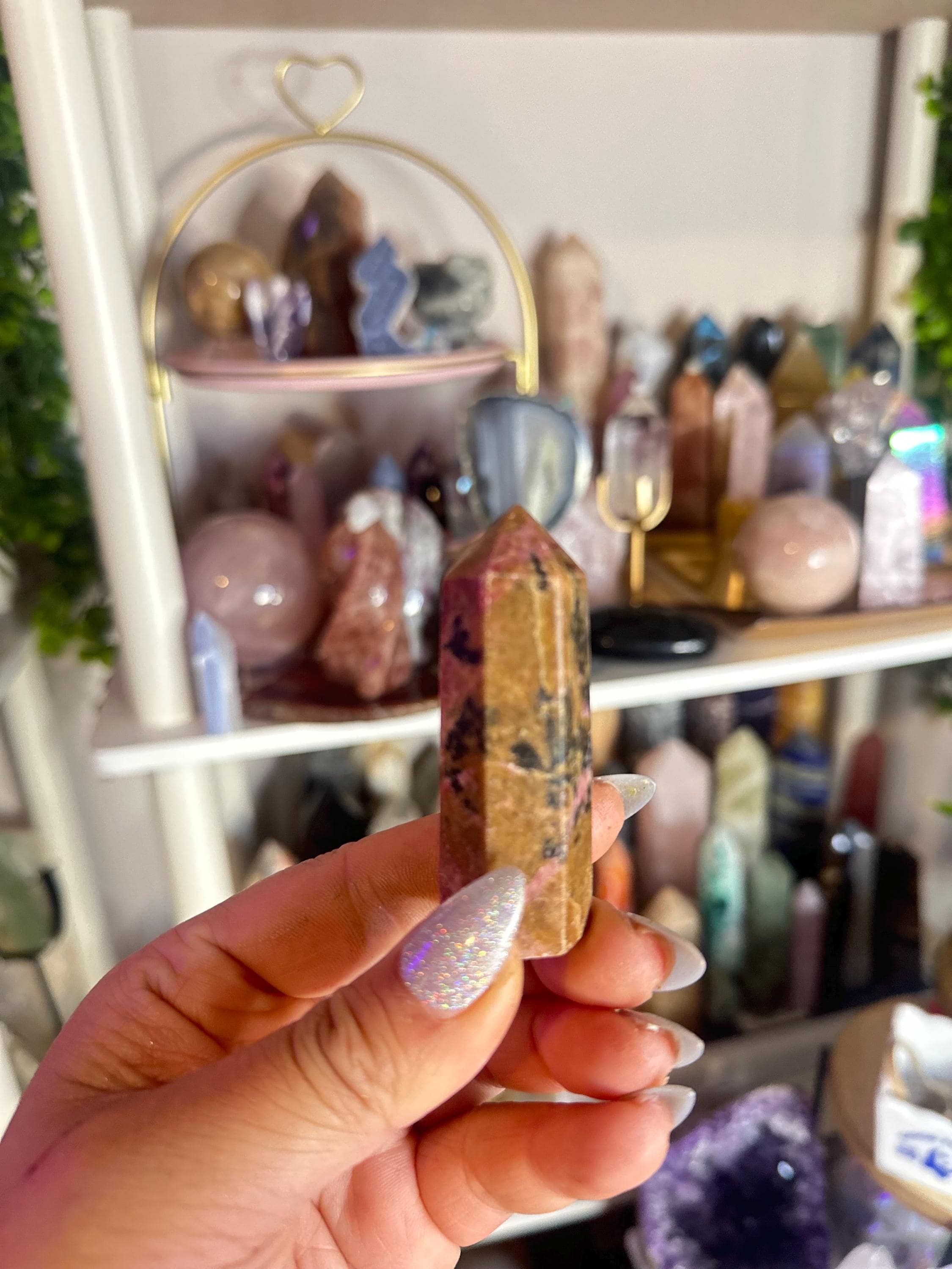 Crystal + Rocks | Choose Your Favorite | Rhodonite Tower | 3.5in