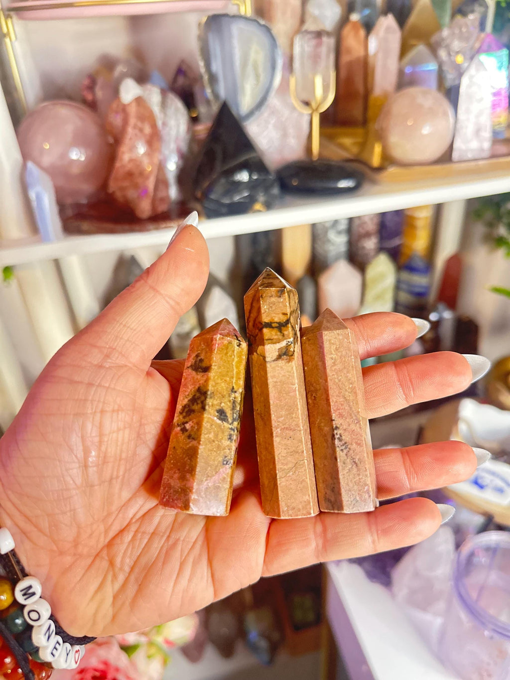 Crystal + Rocks | Choose Your Favorite | Rhodonite Tower | 3.5in