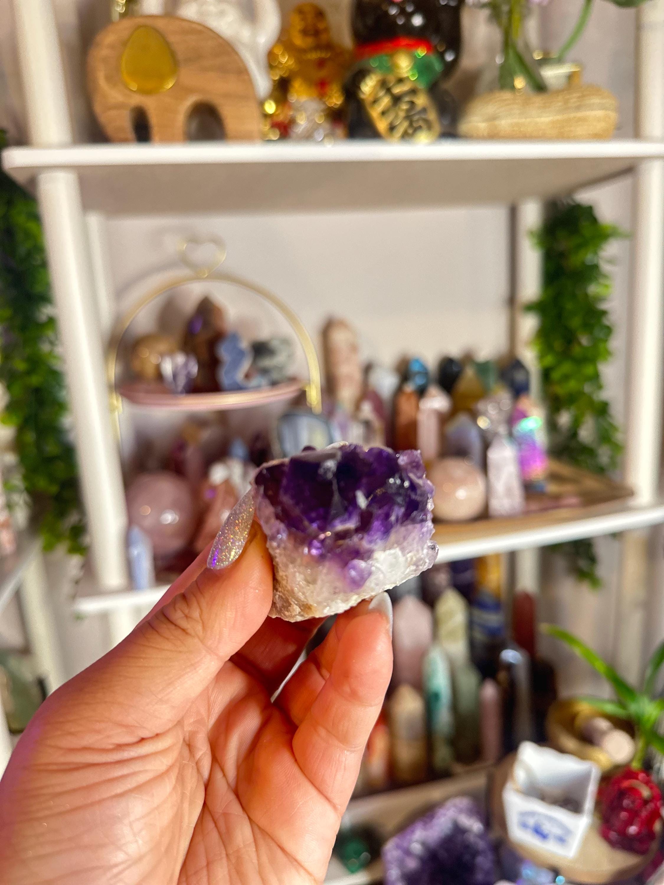 Crystal + Rocks | Choose Your Favorite | Sparkly High Quality Rainbow Amethyst Cluster | 1-3in