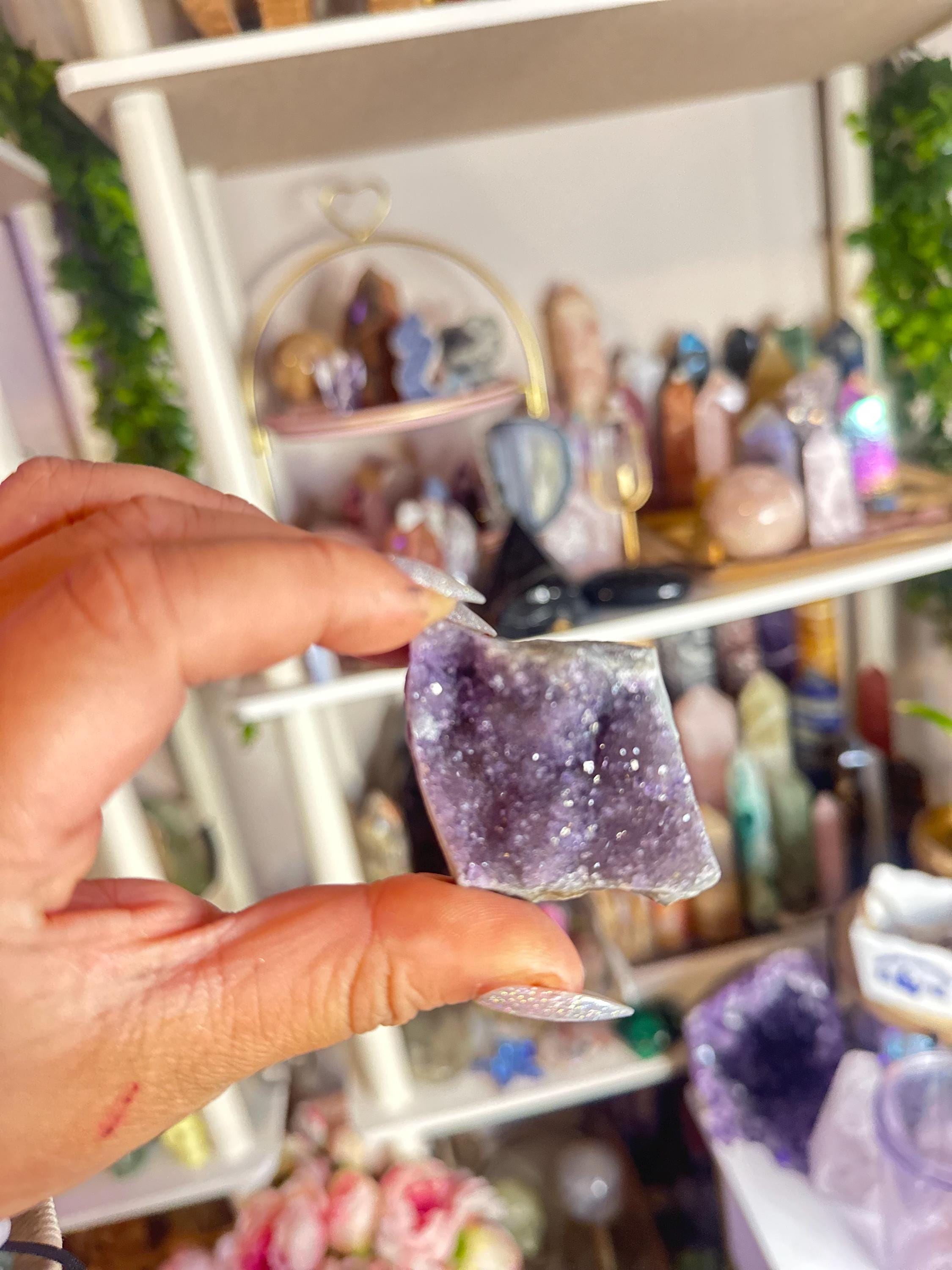 Crystal + Rocks | Choose Your Favorite | Sparkly High Quality Rainbow Amethyst Cluster | 1-3in