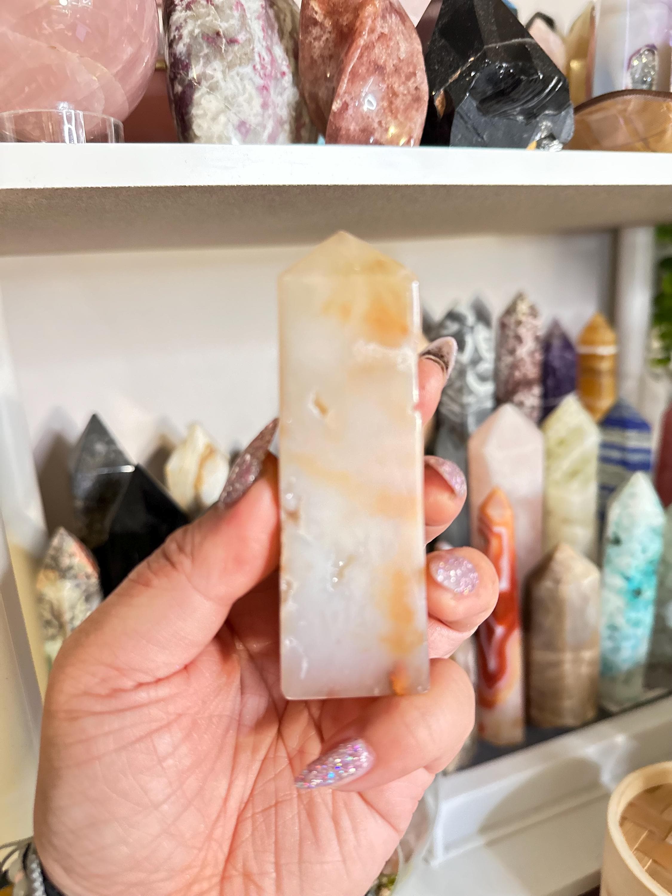 Crystal + Rocks | Super Druzy | Carnelian Agate Tower | 4in