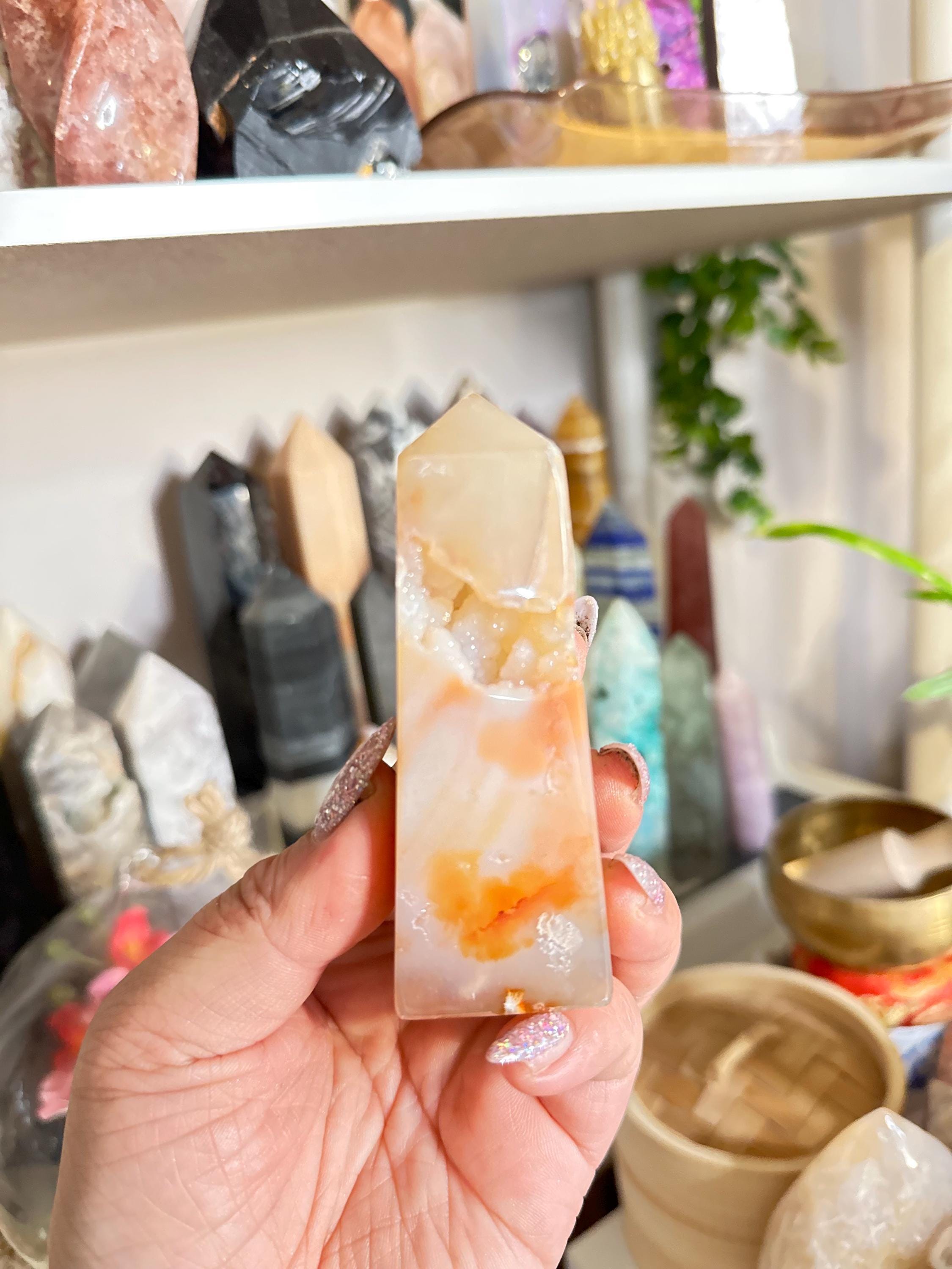 Crystal + Rocks | Super Druzy | Carnelian Agate Tower | 4in