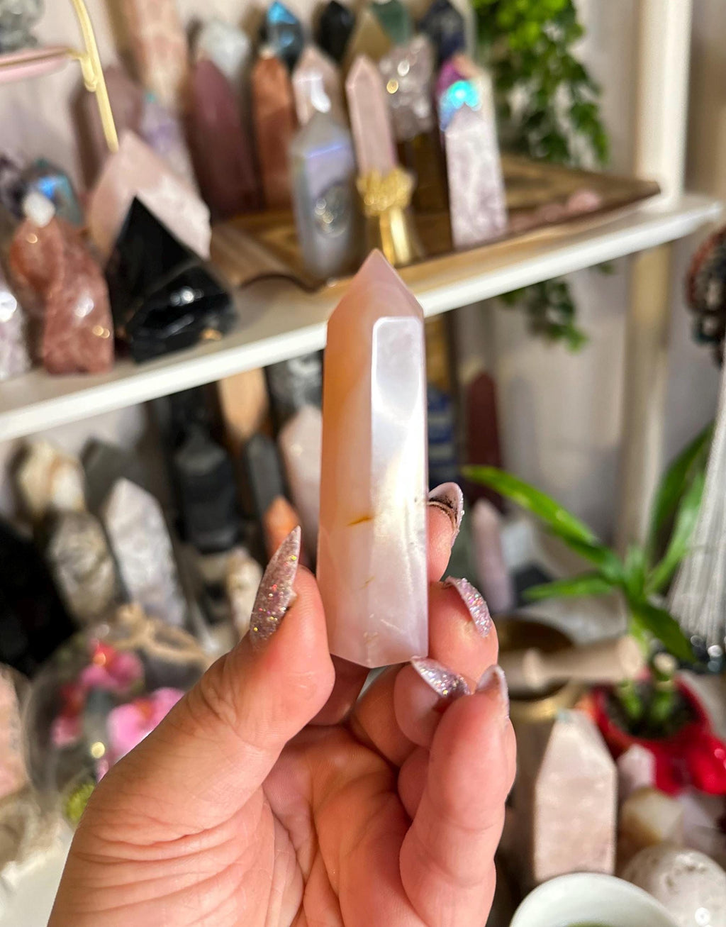 Crystal + Rocks | Gemmy Cute | Pink Jelly Agate Tower | 3in