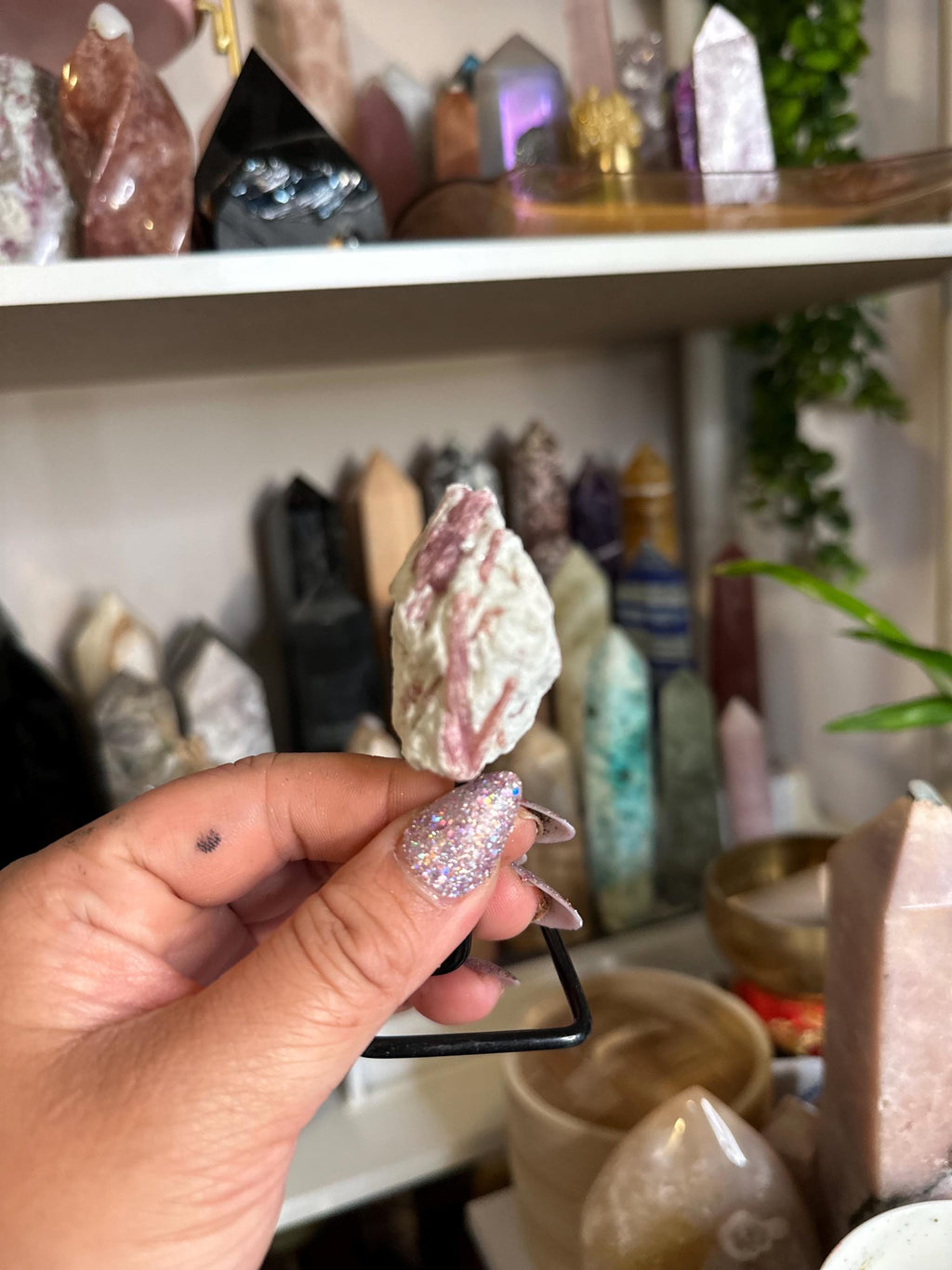 Crystal + Rocks | Unique | Pink Tourmaline on a Stand | 3.5in