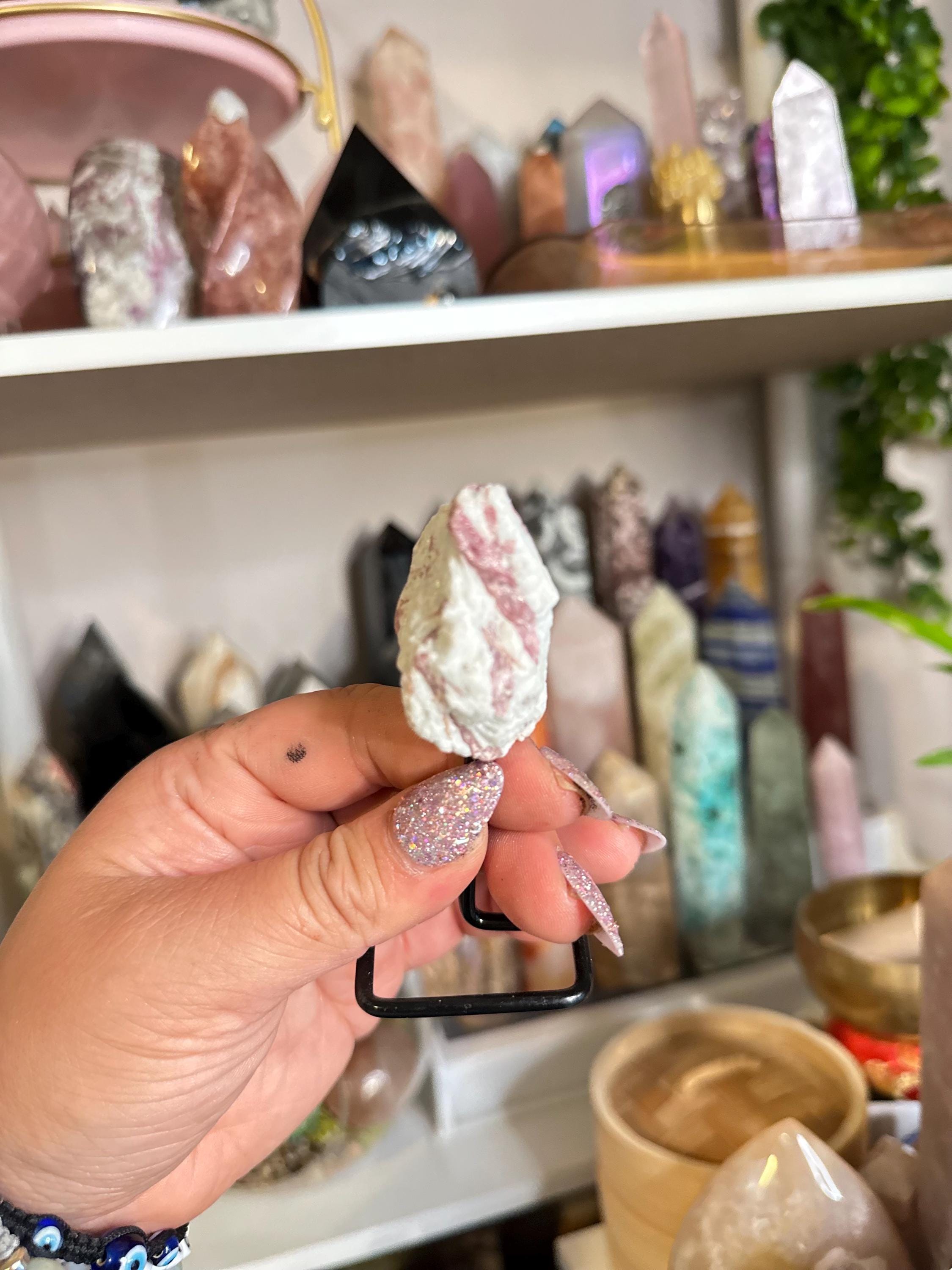 Crystal + Rocks | Unique | Pink Tourmaline on a Stand | 3.5in