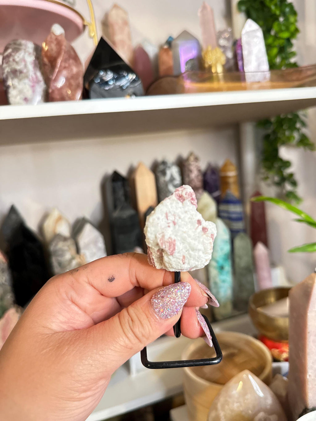 Crystal + Rocks | Unique | Pink Tourmaline on a Stand | 3.5in