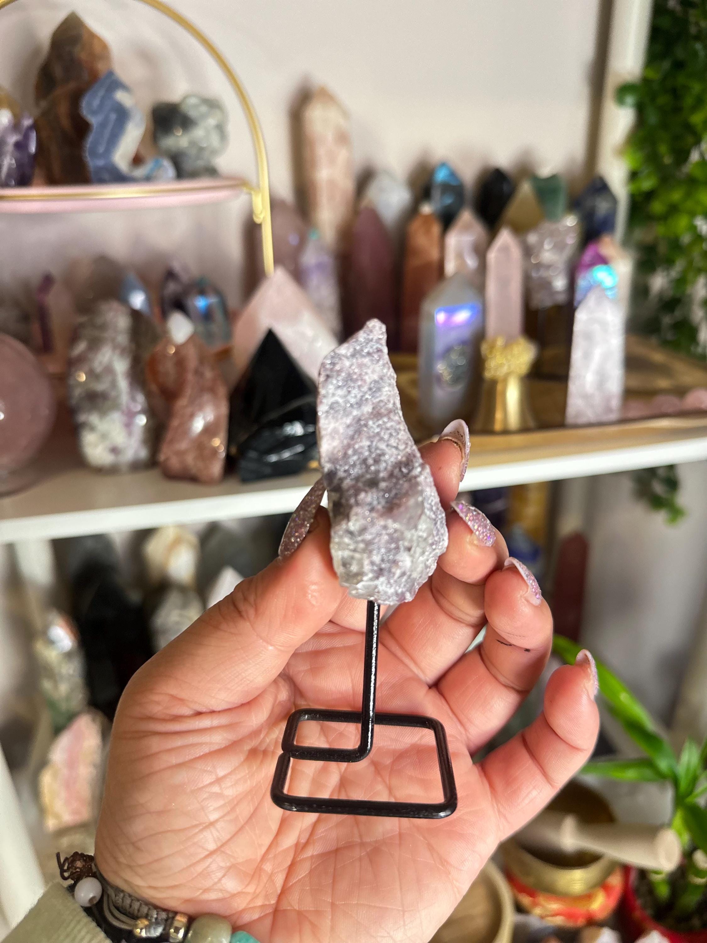 Crystal + Rocks | Irregular + Sparkly | Lepidolite on a Stand | 3.5in