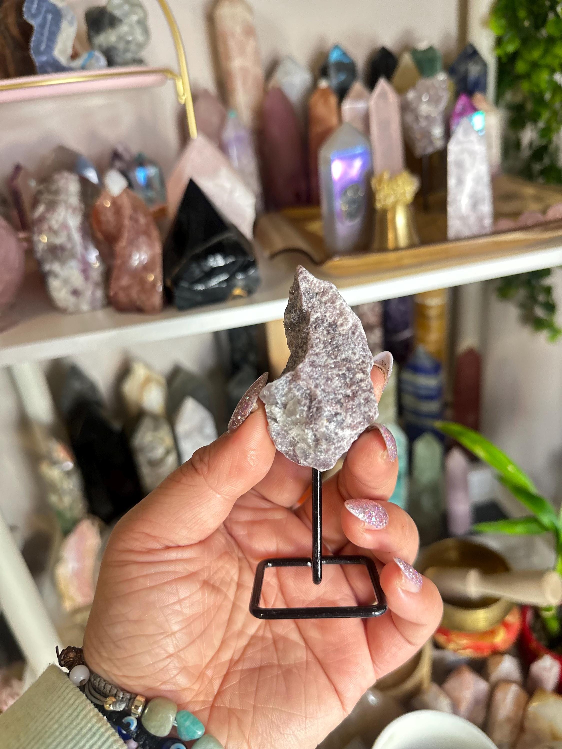 Crystal + Rocks | Irregular + Sparkly | Lepidolite on a Stand | 3.5in