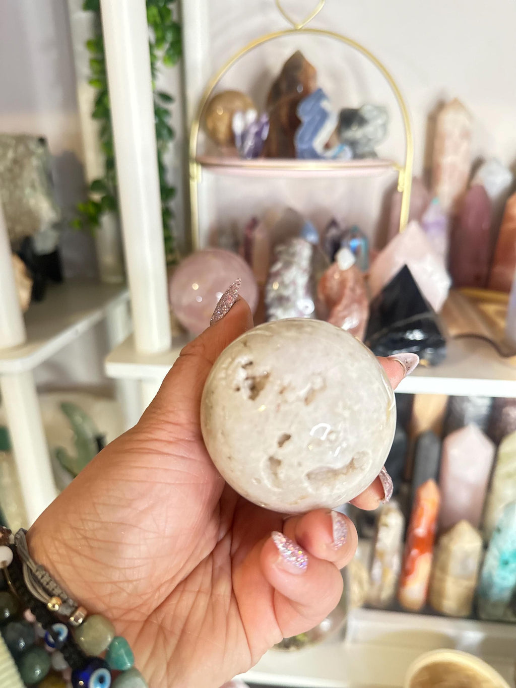 Crystal + Rocks | Druzy | Light Pink Amethyst Sphere | 2.75in
