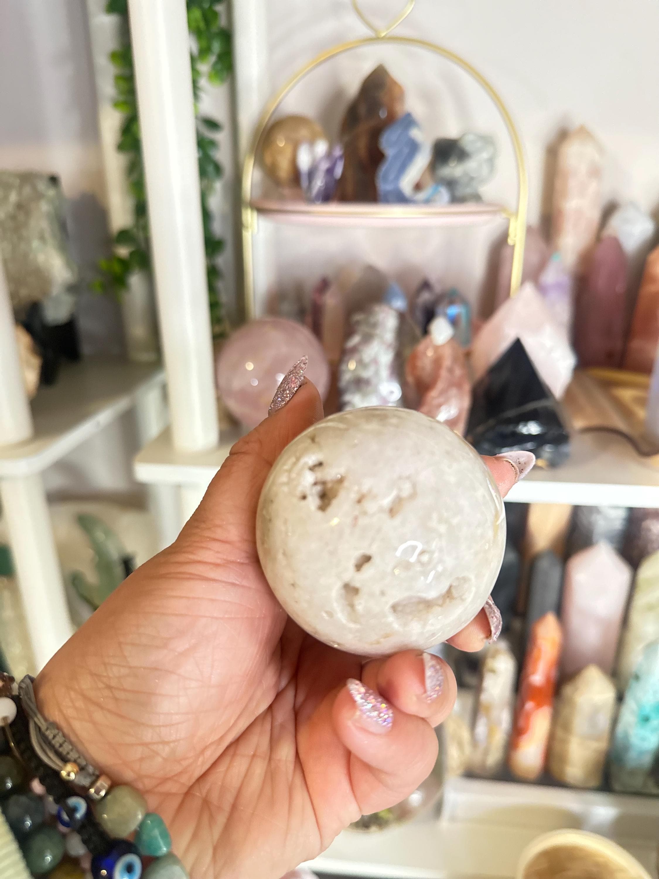 Crystal + Rocks | Druzy | Light Pink Amethyst Sphere | 2.75in