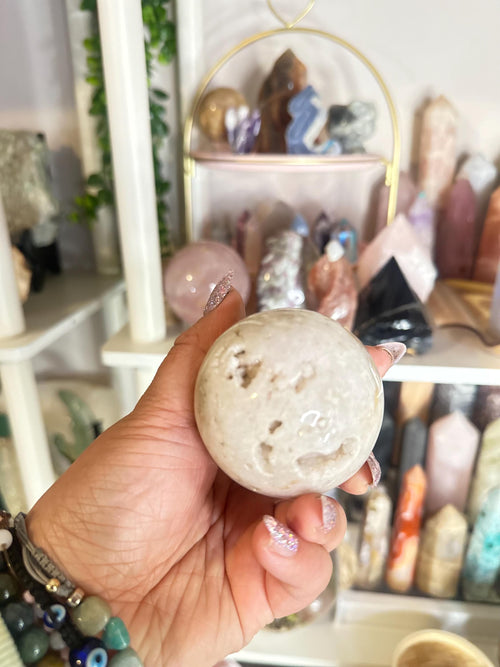 Crystal + Rocks | Druzy | Light Pink Amethyst Sphere | 2.75in