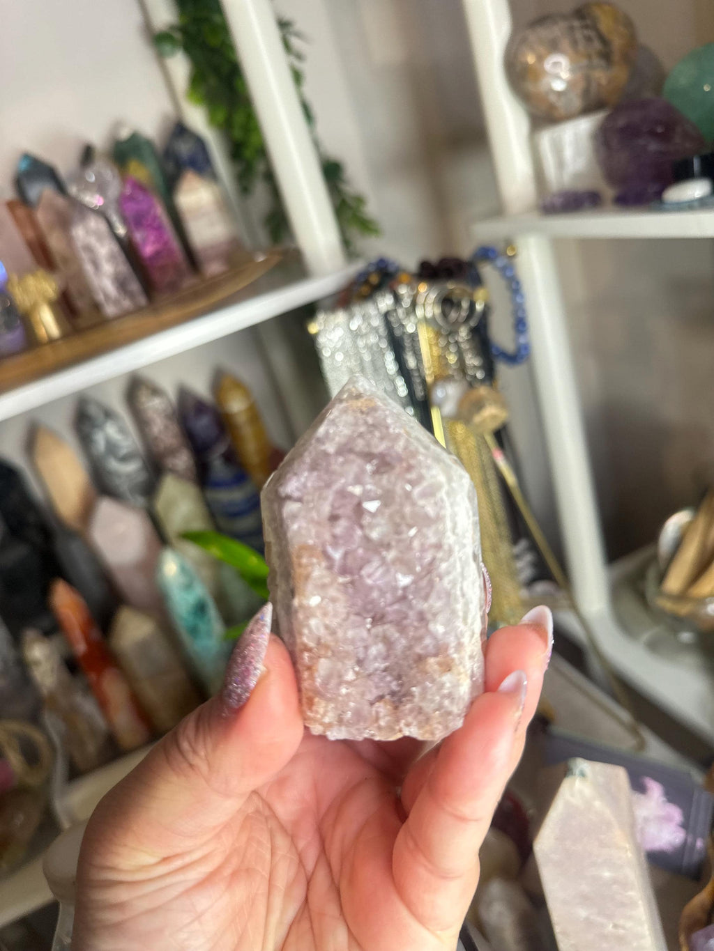 Crystal + Rocks | Sparkly | Amethyst Geode Tower | 3inch