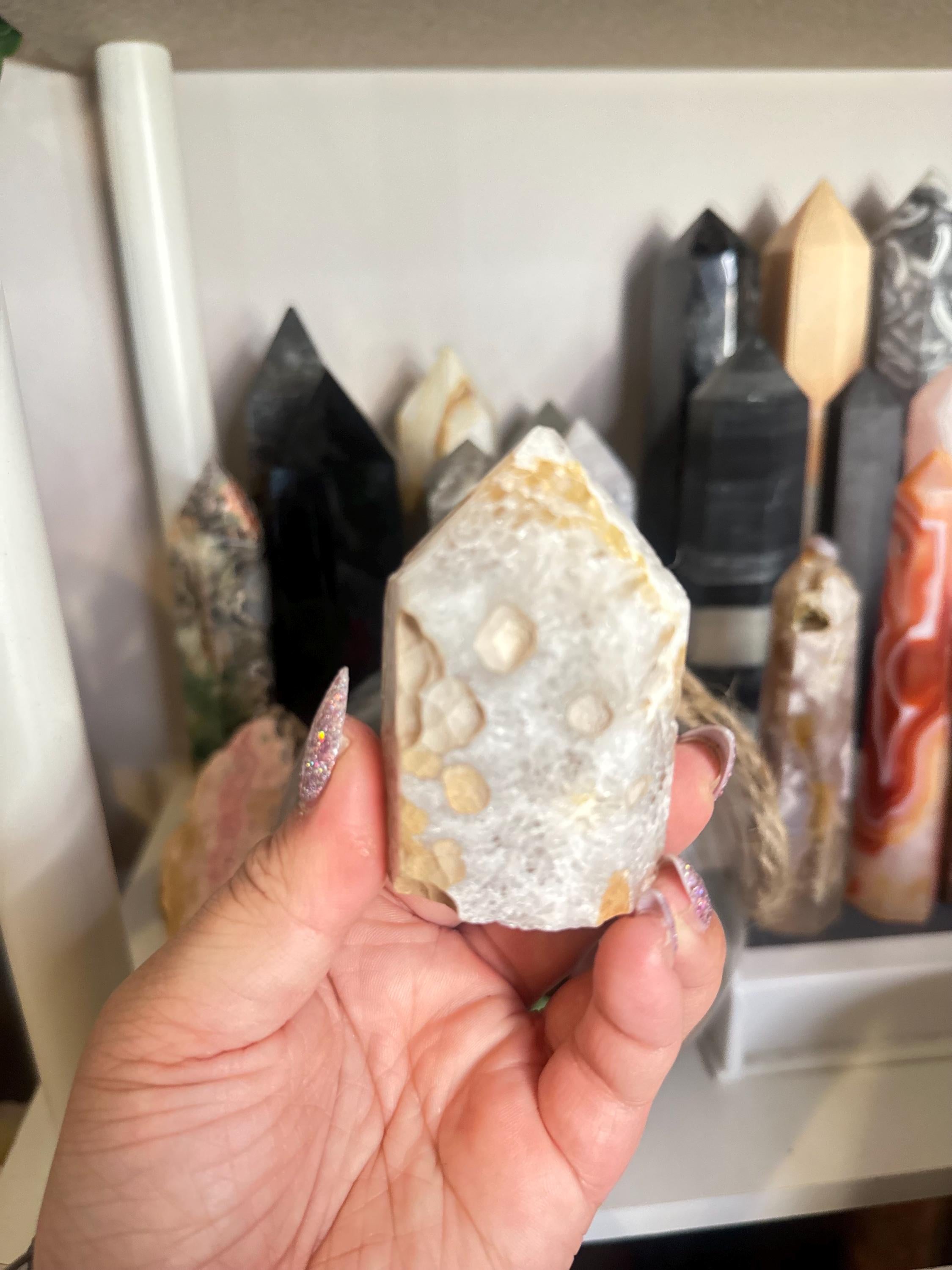 Crystal + Rocks | Sparkly | Amethyst Geode Tower | 3inch