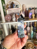 Crystal + Rocks | Obelisk | Blue Moss Agate Tower | 3inch
