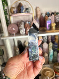 Crystal + Rocks | Obelisk | Blue Moss Agate Tower | 3inch