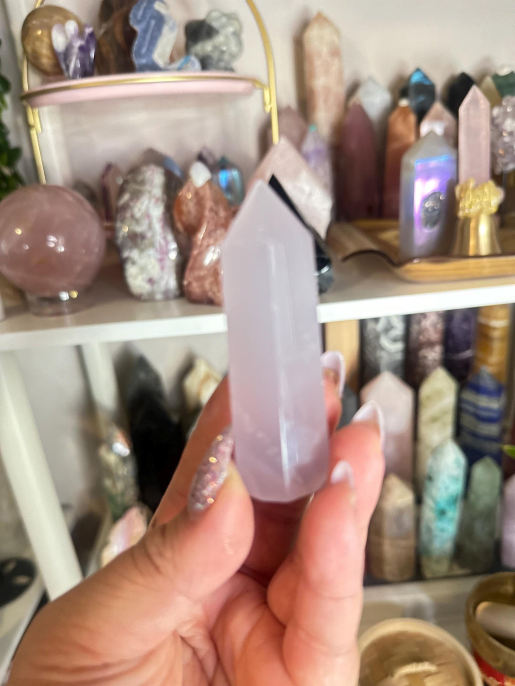 Crystal + Rocks | Rare + High Quality | Yttrium Lavender Fluorite Tower | 3inch