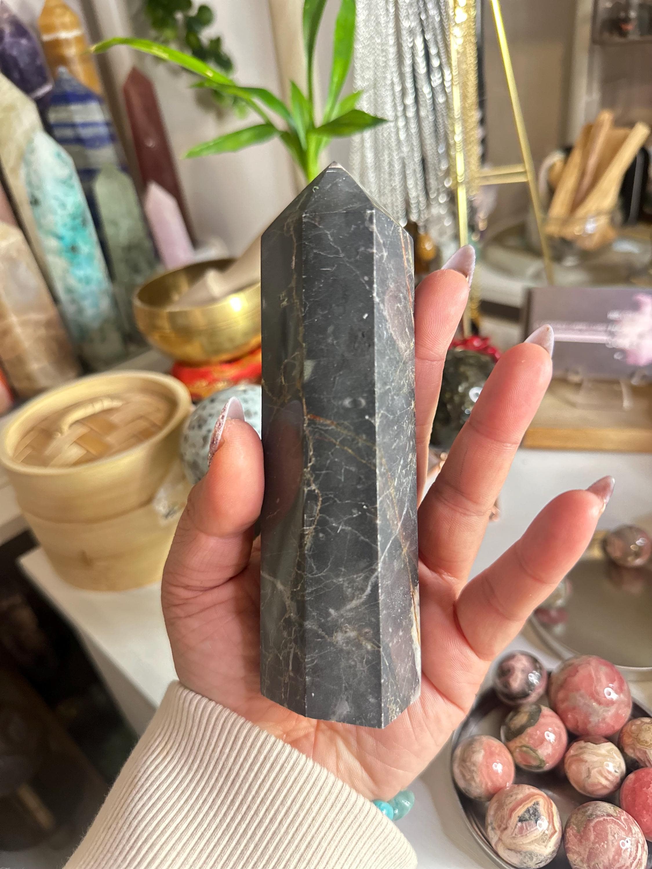 Crystal + Rocks | Polished | Brecciated Jasper Tower | 7inch