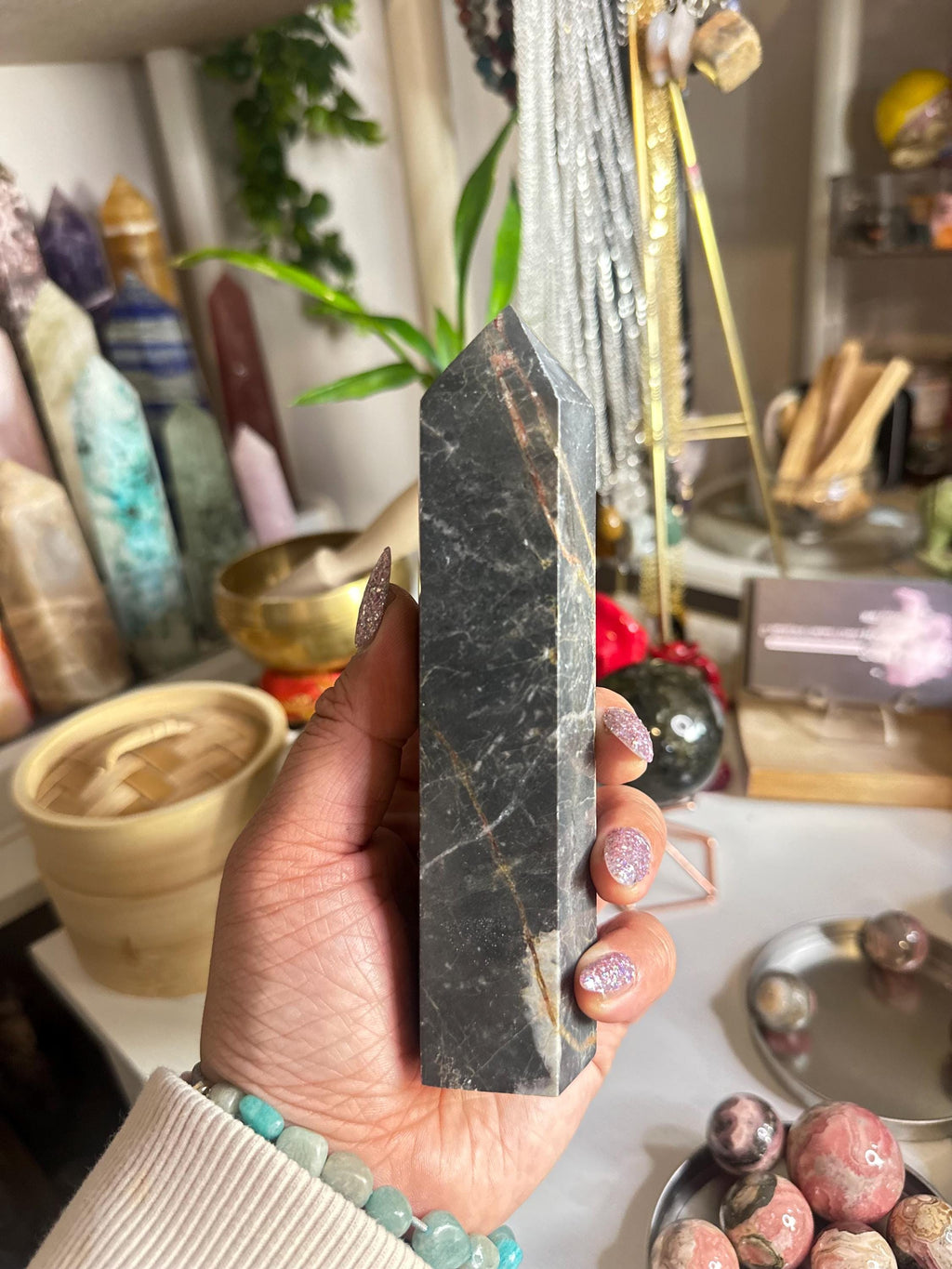 Crystal + Rocks | Polished | Brecciated Jasper Tower | 7inch