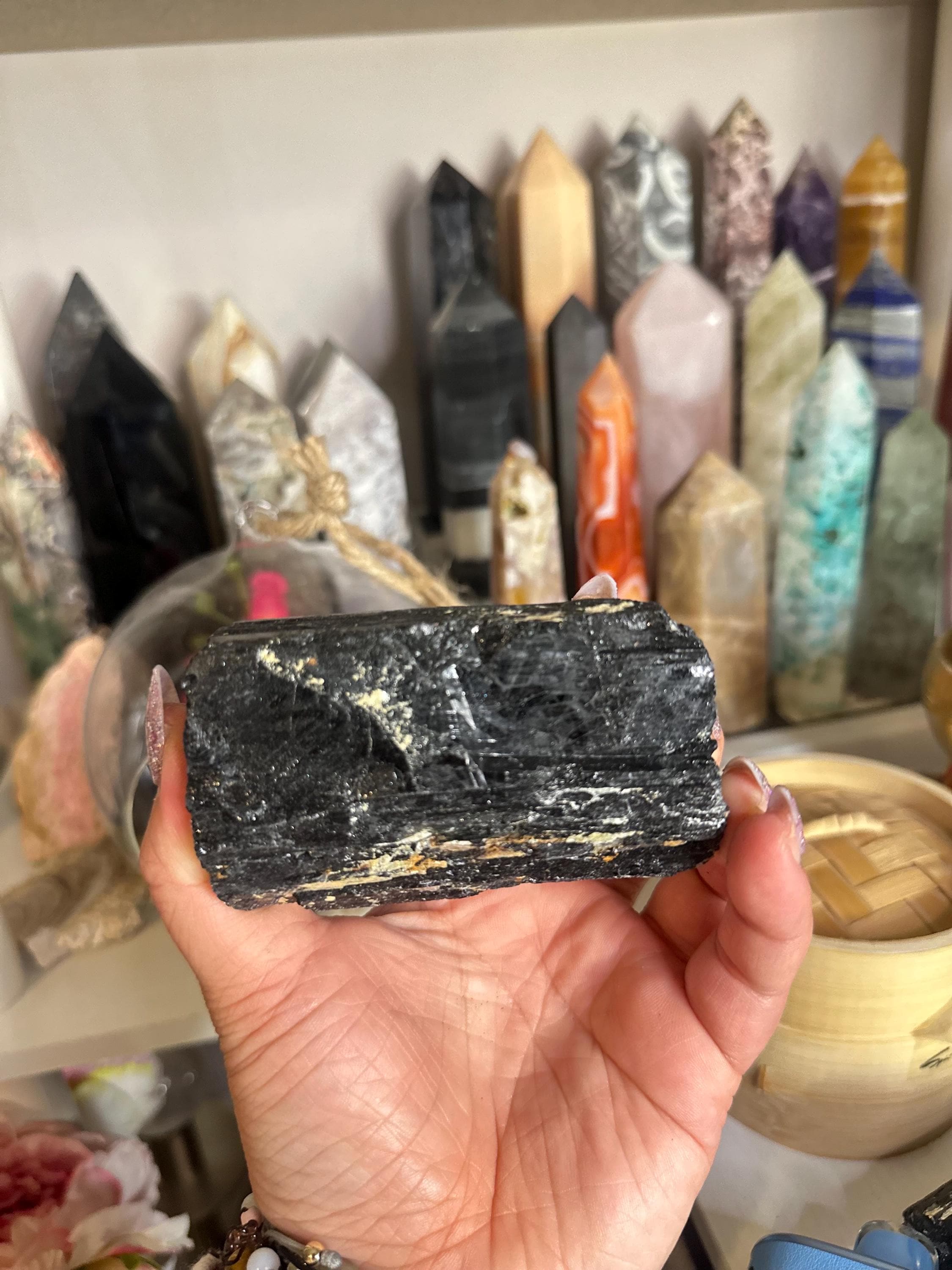 Crystal + Rocks | Stunning | Black Tourmaline in Muscovite Raw Chunks | 2-4in