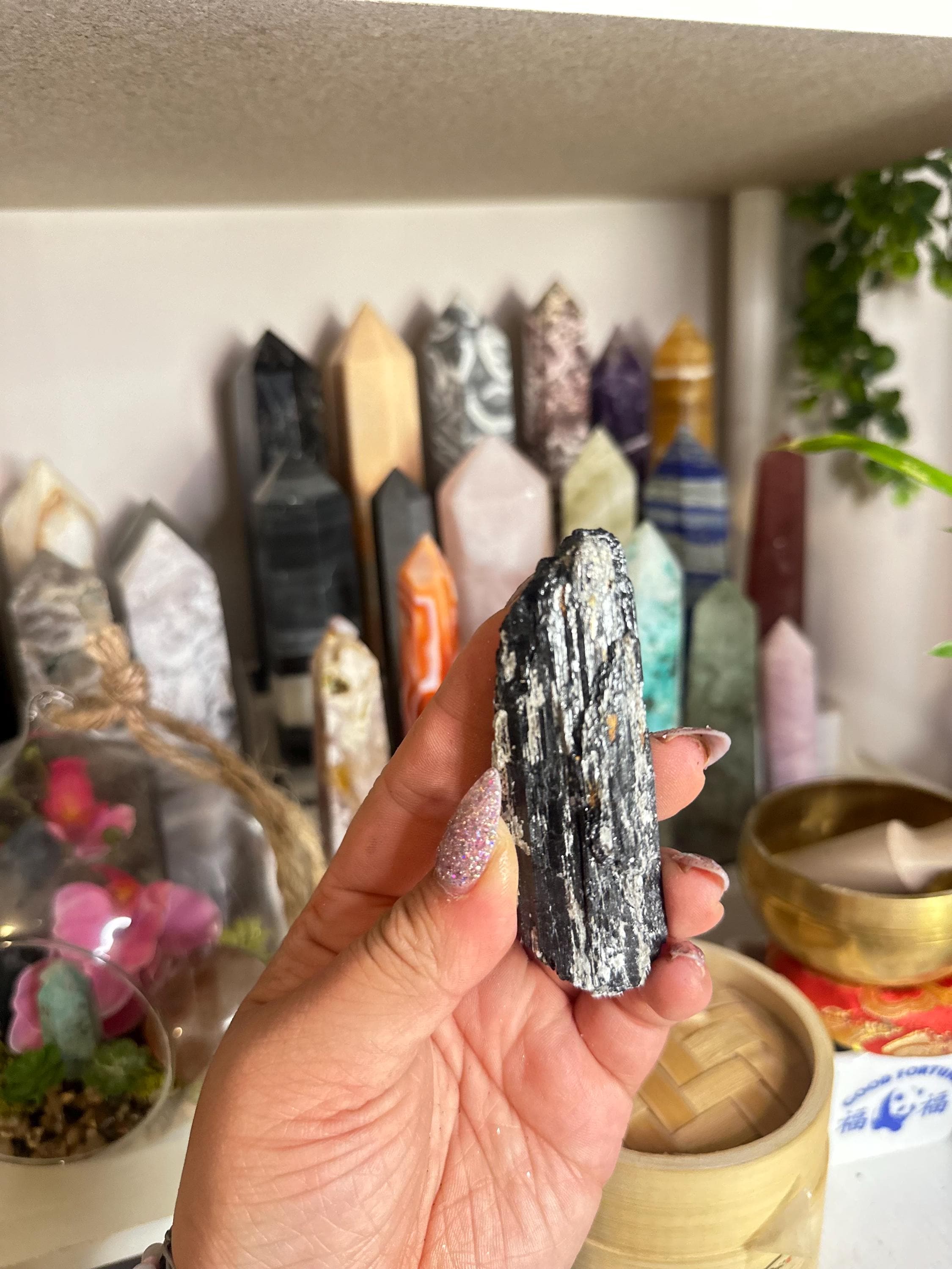 Crystal + Rocks | Stunning | Black Tourmaline in Muscovite Raw Chunks | 2-4in