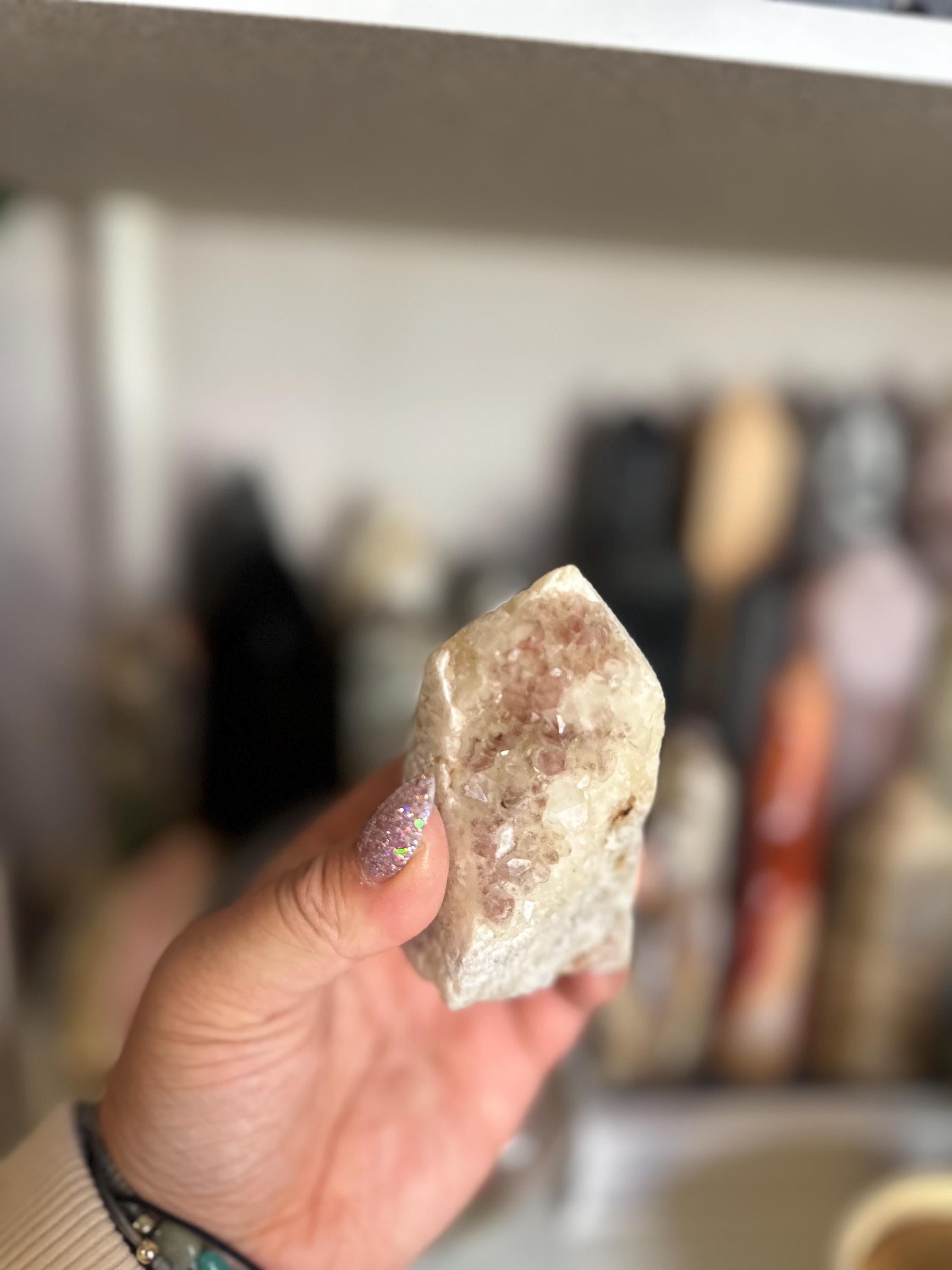 Crystal + Rocks | Raw Point | Hematoid Red Fire Quartz Tower | 3inch
