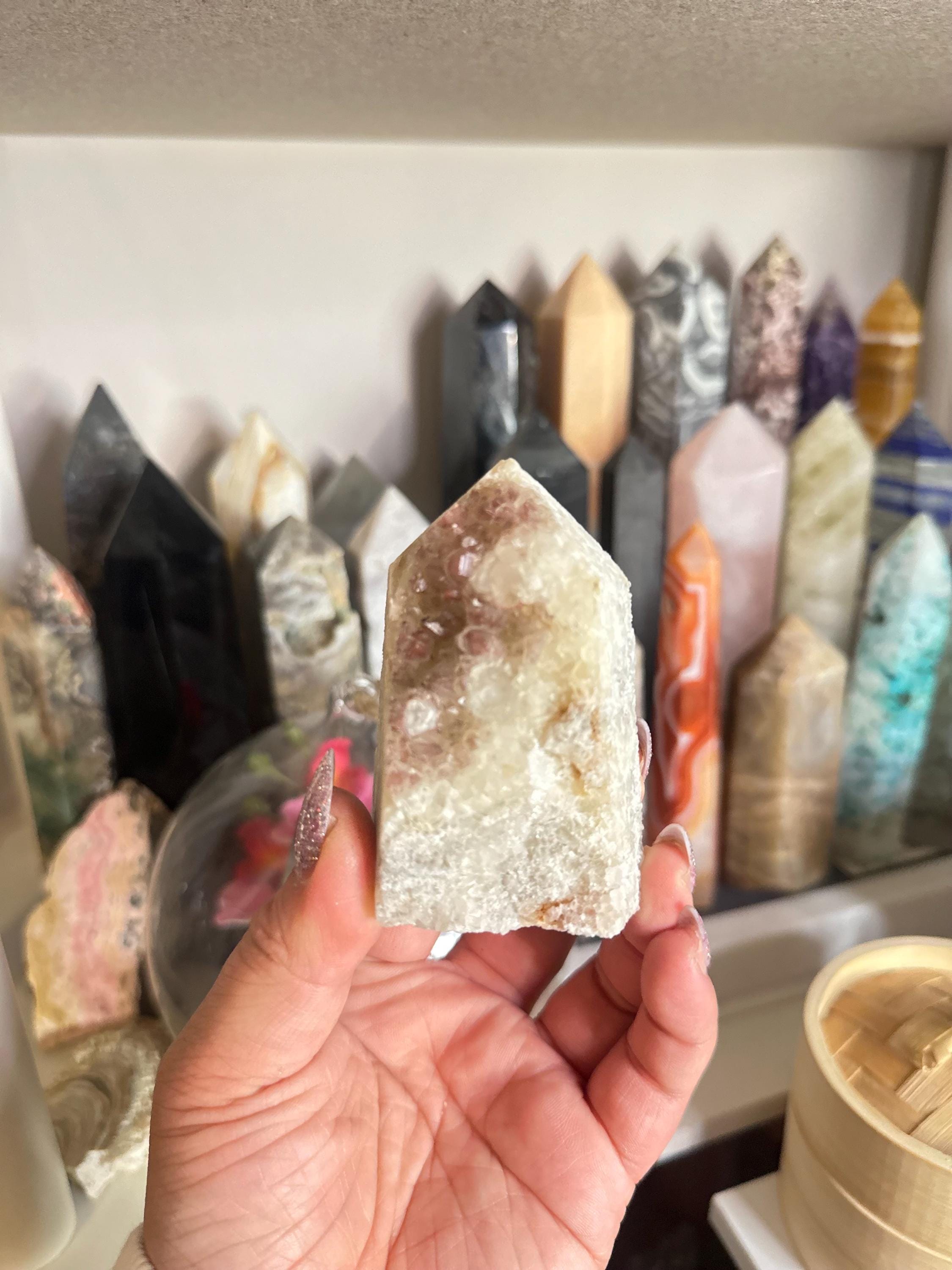 Crystal + Rocks | Raw Point | Hematoid Red Fire Quartz Tower | 3inch
