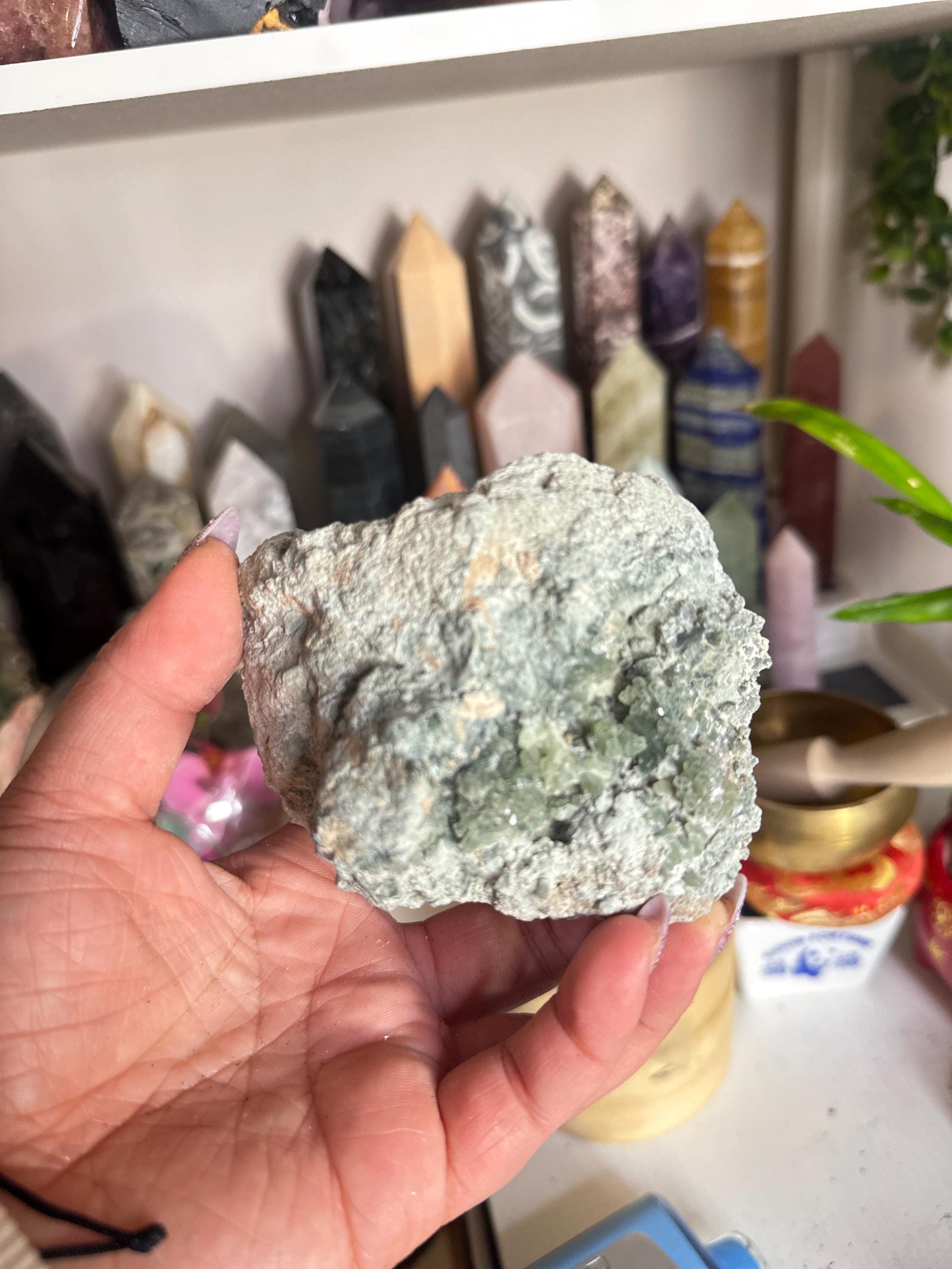 Crystal + Rocks | Gorgeous + Unique | Epidote Raw Speciman | 4.5inch