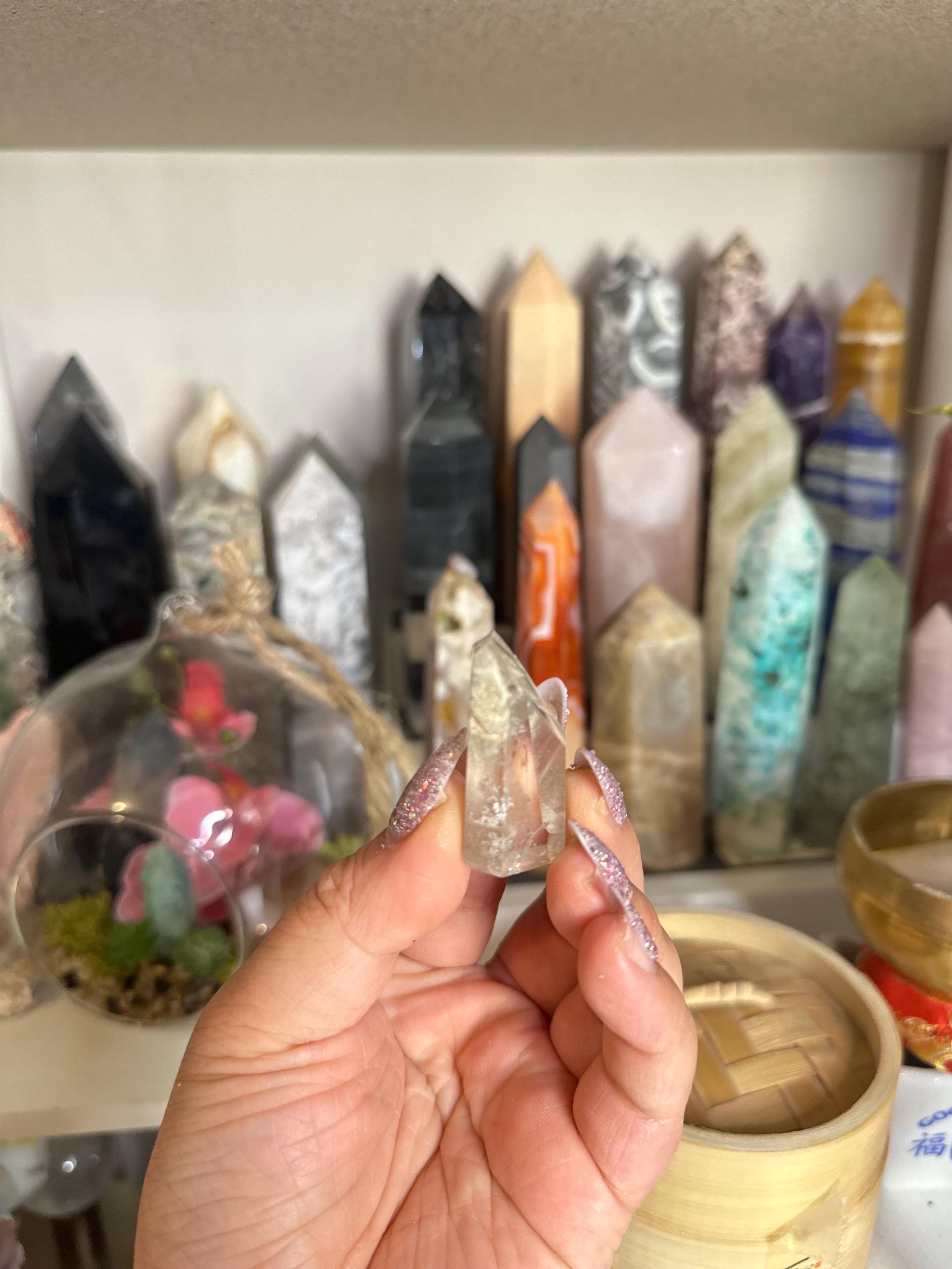 Crystal + Rocks | High Quality | Phantom Quartz Tower | 1.5inch