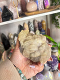 Crystal + Rocks | Unique + Rare | Sparkly Druzy Pale Yellow Sugar Rainbow Amethyst Cluster  | 5inch