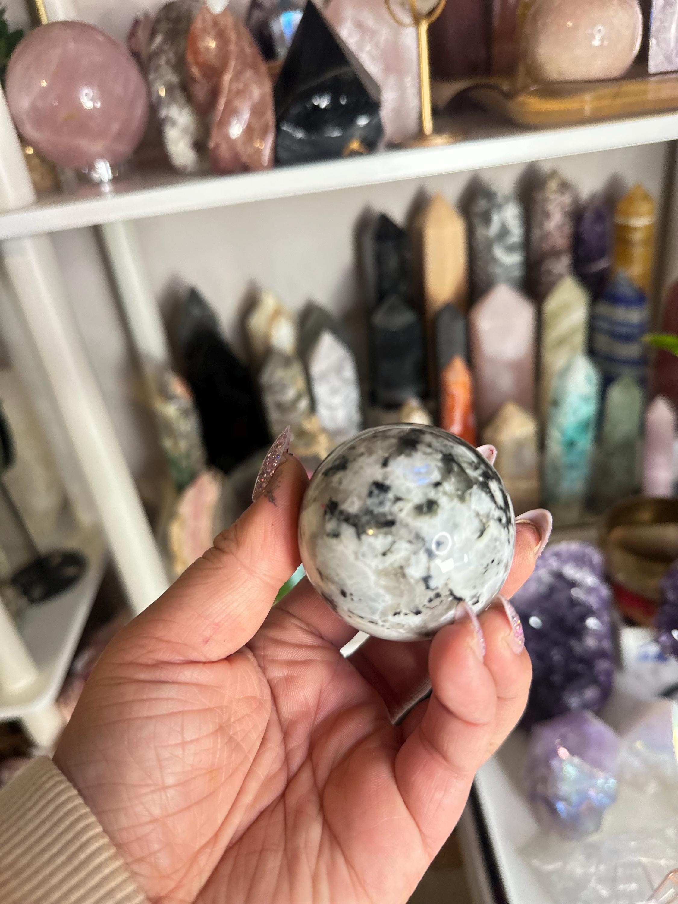 Crystal + Rocks | Polished | Moonstone Sphere | 2in