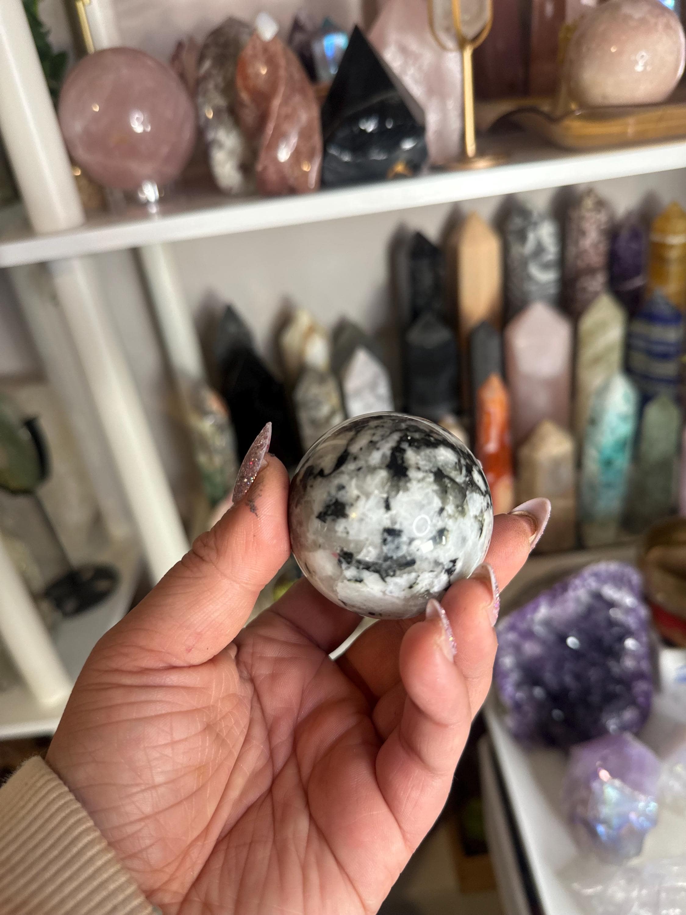Crystal + Rocks | Polished | Moonstone Sphere | 2in