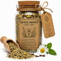 Organic Herb Spell Jar + Spoon | Quick Money Spell Mix | Dried, Cut & Sifted | Prosperity • Abundance • Financial Opportunity | 50ML