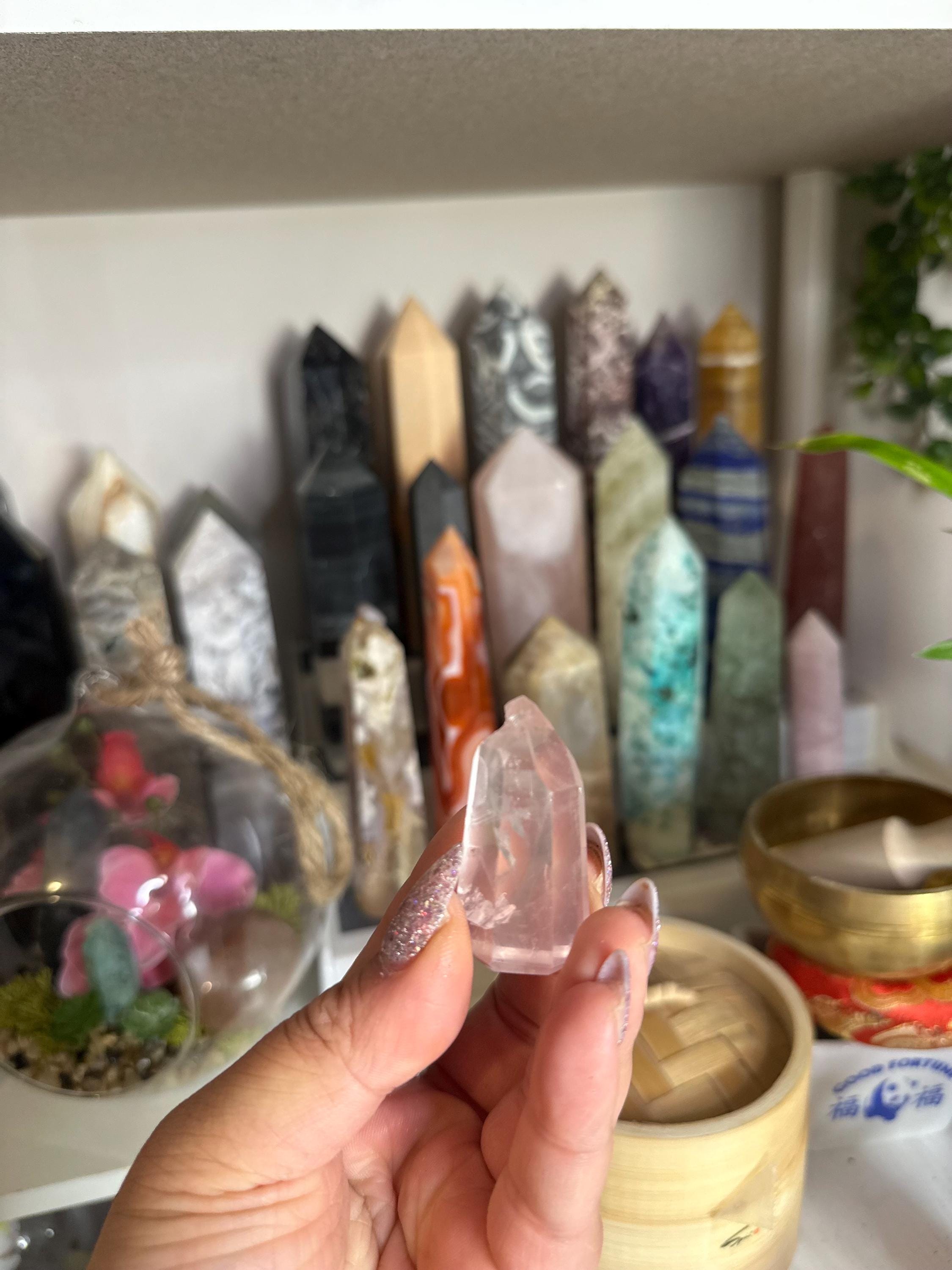 Crystal + Rocks | DISCOUNTED | Gemmy Girasol Rose Quartz Tower | 2in
