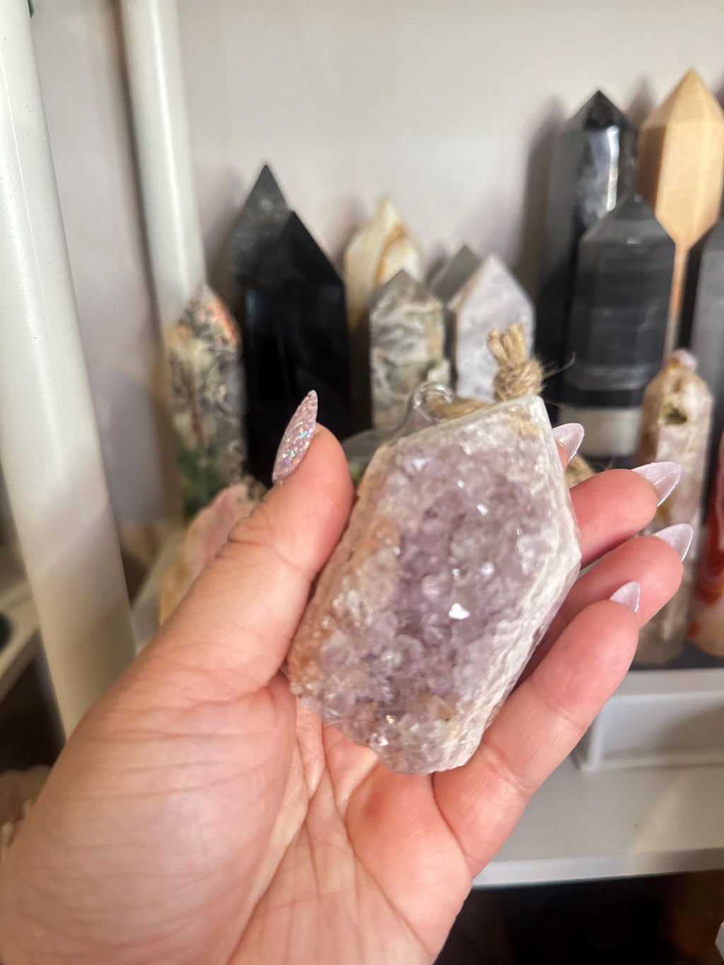 Crystal + Rocks | Raw | Amethyst Geode Tower | 3inch