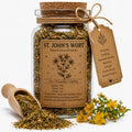 Organic Herb Spell Jar + Spoon | St. John's Wort | Dried, Cut & Sifted | Protection • Healing • Positive Energy | 50ML